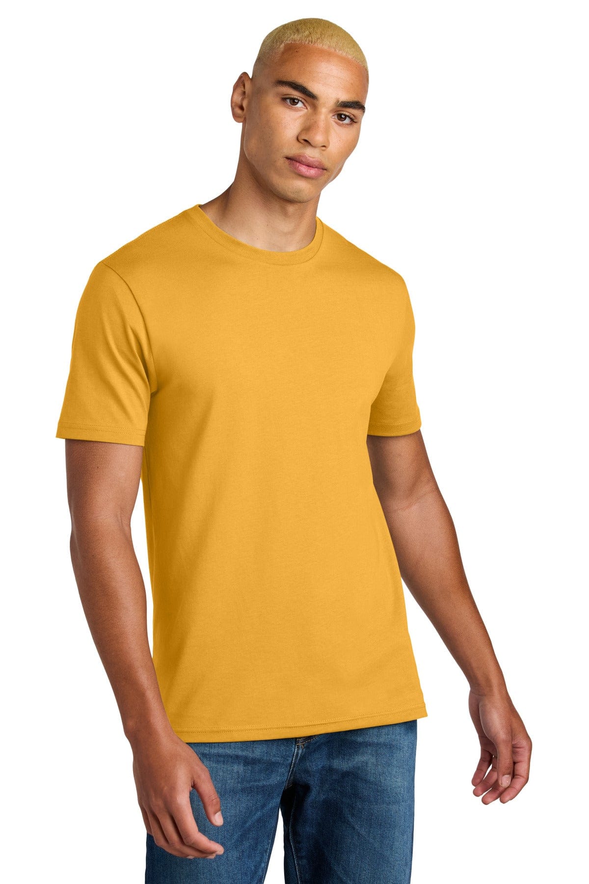 District DT106 Perfect Weight Icon Tee in Warm Gold