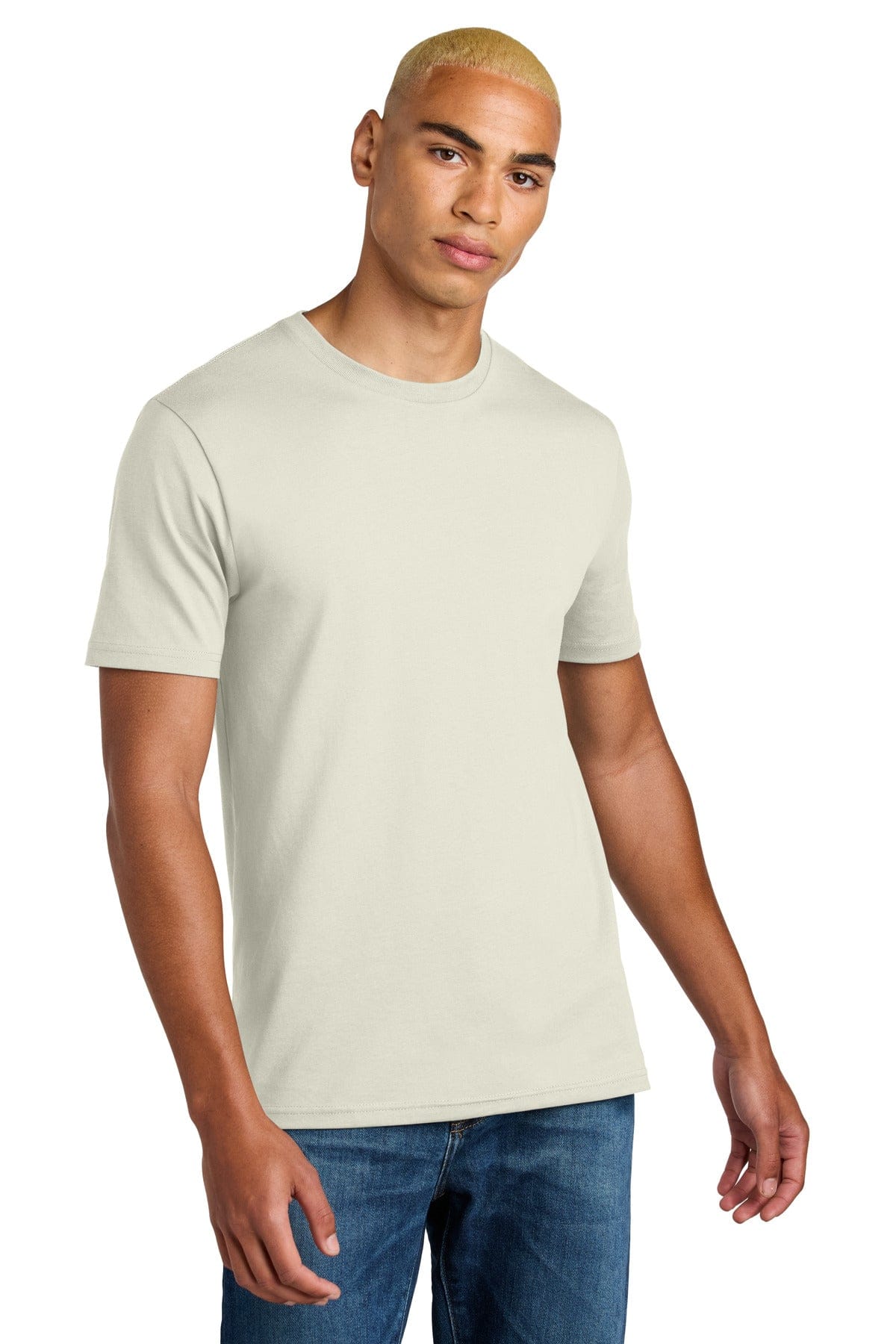 District DT106 Perfect Weight Icon Tee in White Onyx