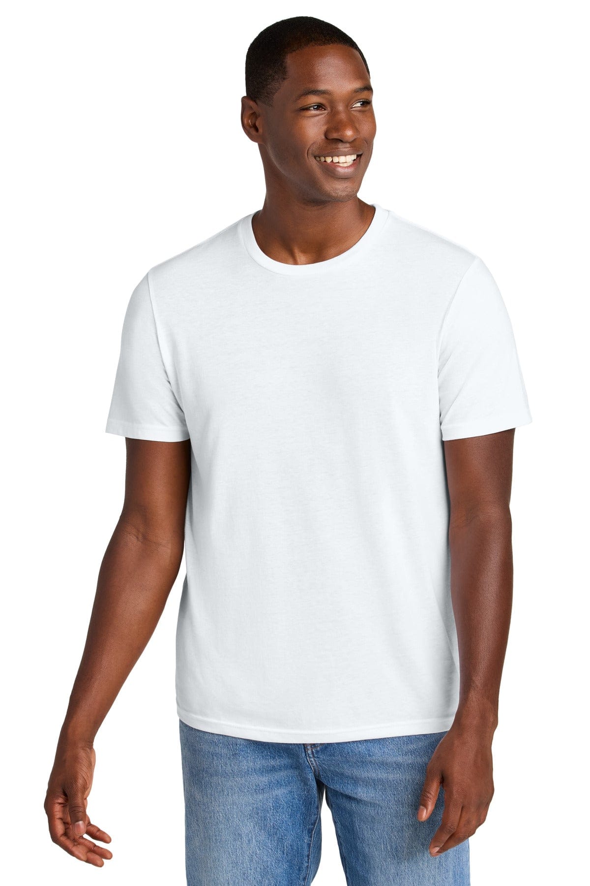 District DT184 Perfect Weight CVC Tee in Bright White