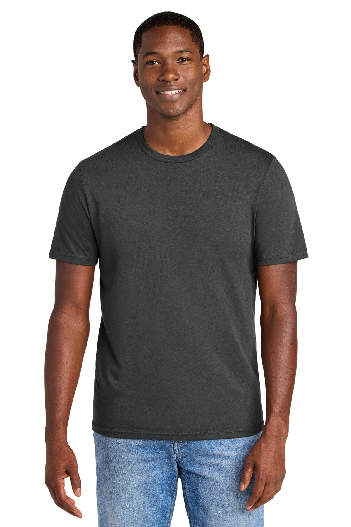 District DT184 Perfect Weight CVC Tee in Charcoal