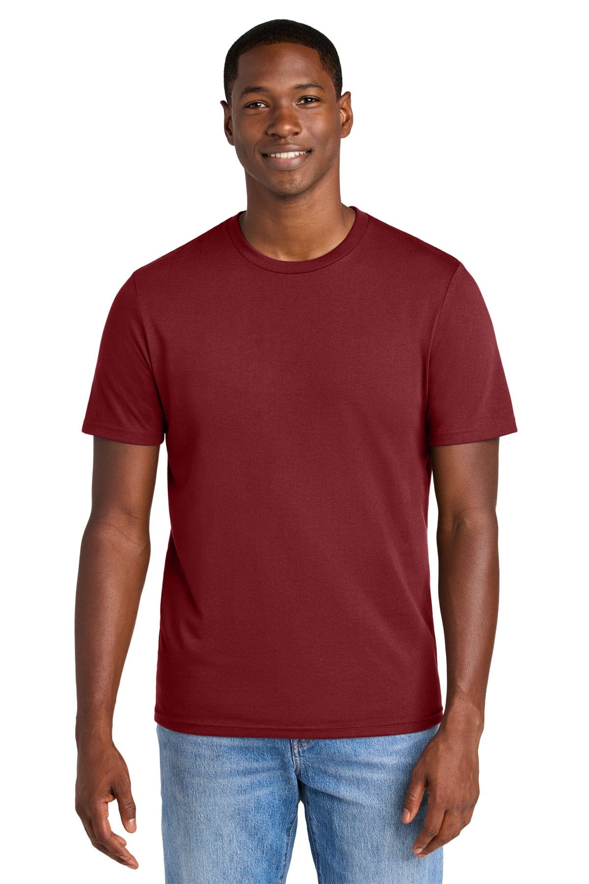 District DT184 Perfect Weight CVC Tee in Garnet
