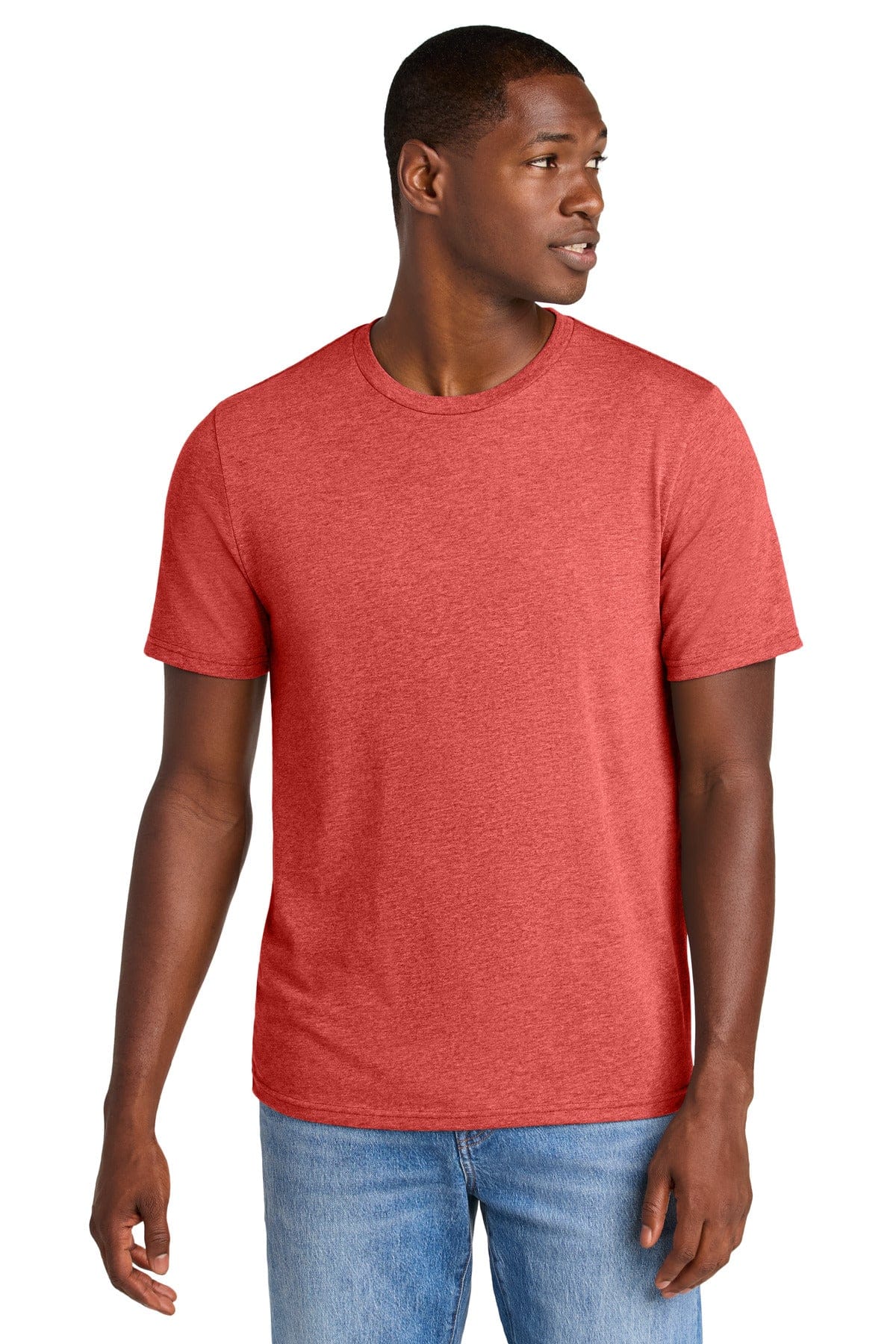 District DT184 Perfect Weight CVC Tee in Geranium Heather