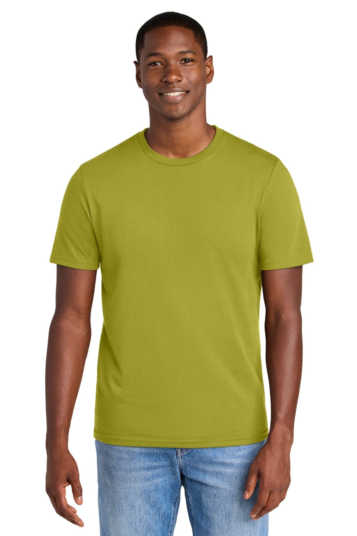 District DT184 Perfect Weight CVC Tee in Golden Cypress Green