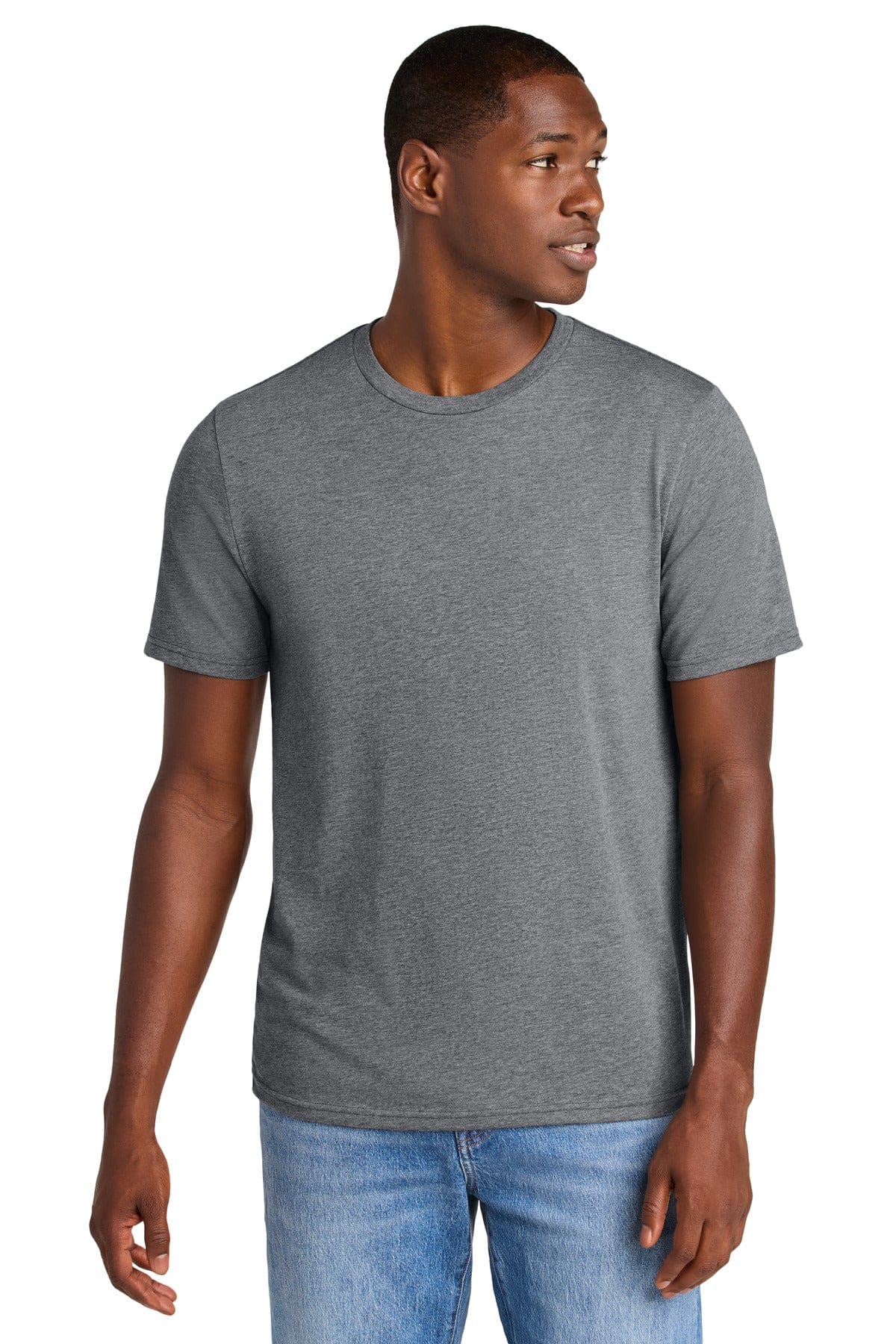 District DT184 Perfect Weight CVC Tee in Graphite Heather