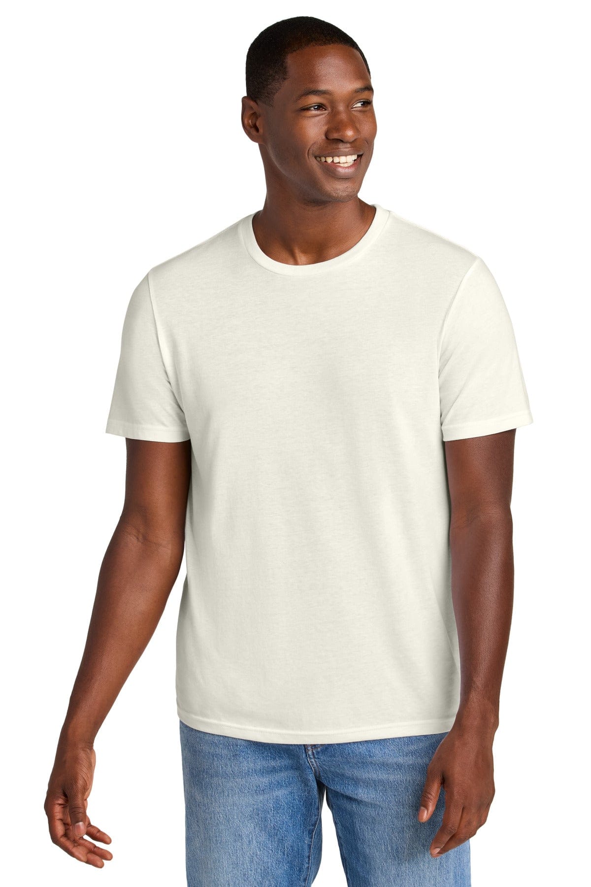 District DT184 Perfect Weight CVC Tee in White Onyx