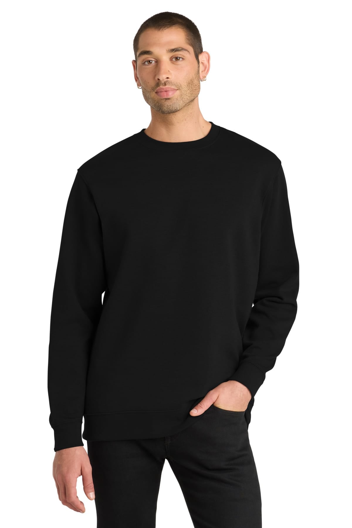 District DT6104 XS / Black District DT6104 V.I.T. Fleece Crewneck Sweatshirt