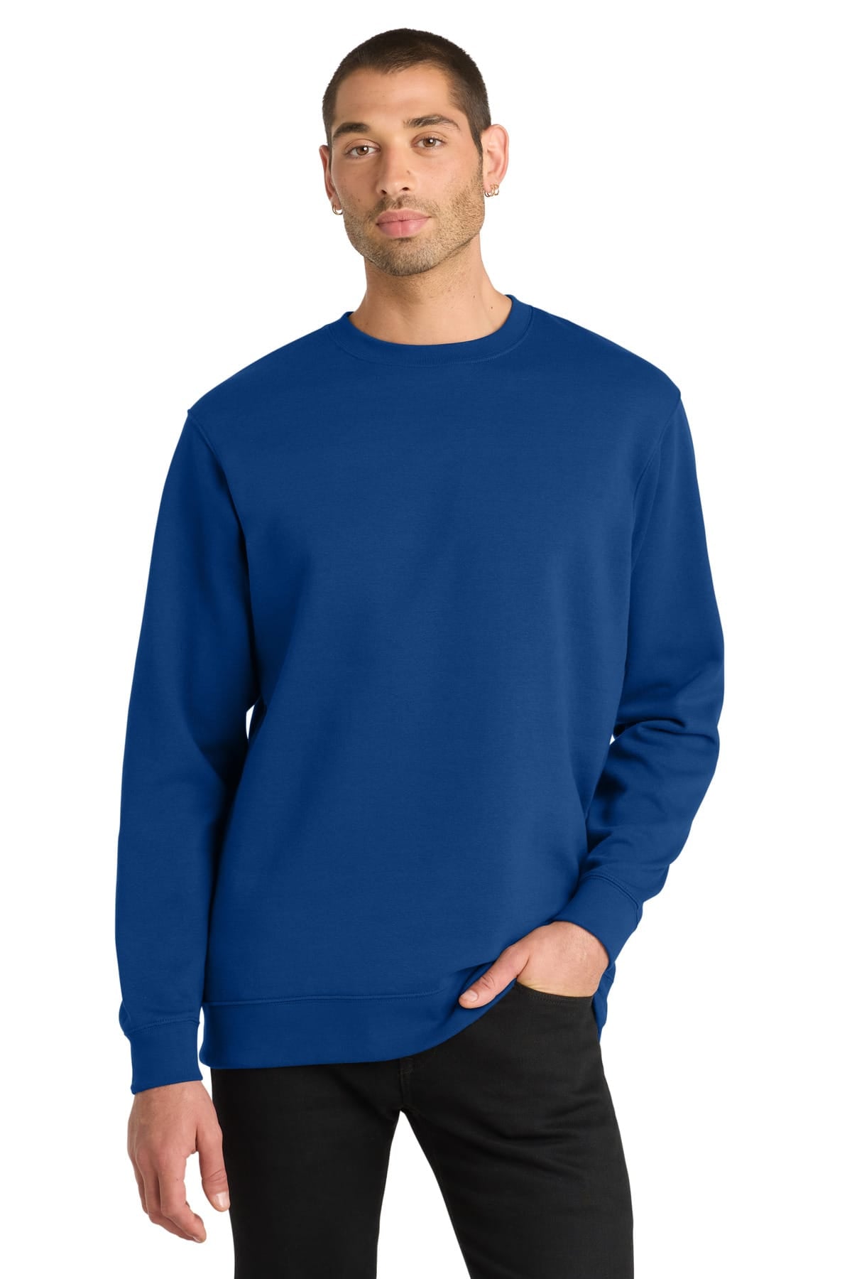 District DT6104 XS / Deep Royal District DT6104 V.I.T. Fleece Crewneck Sweatshirt