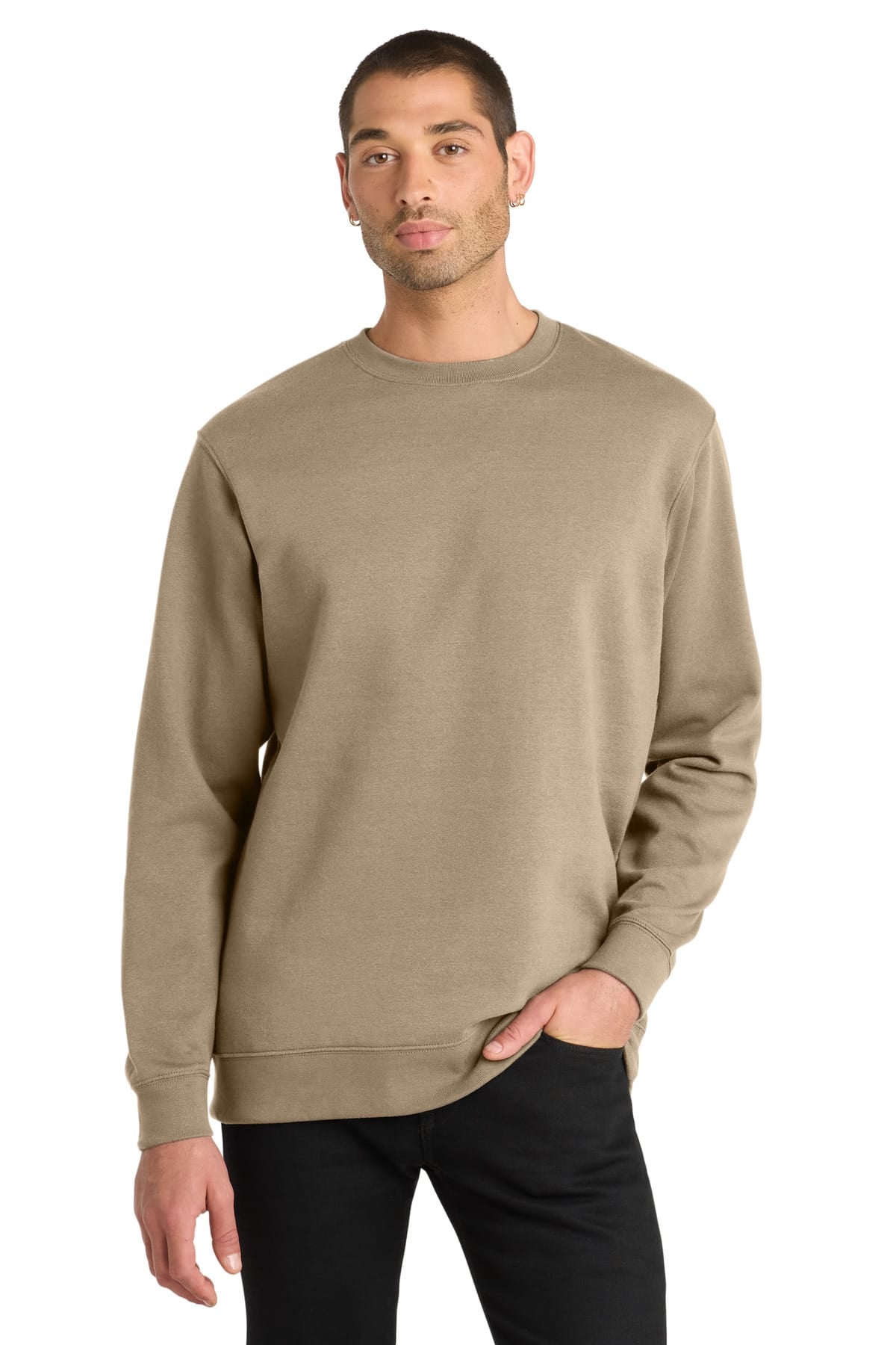 District DT6104 XS / Desert Tan District DT6104 V.I.T. Fleece Crewneck Sweatshirt