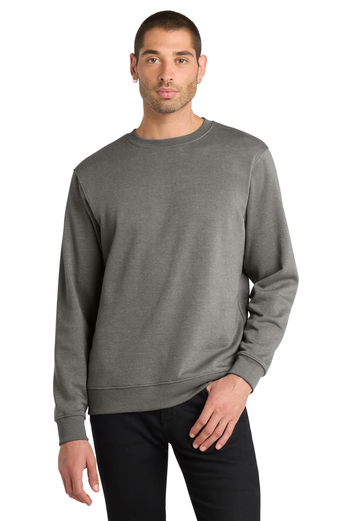 District DT6104 XS / Grey Frost District DT6104 V.I.T. Fleece Crewneck Sweatshirt