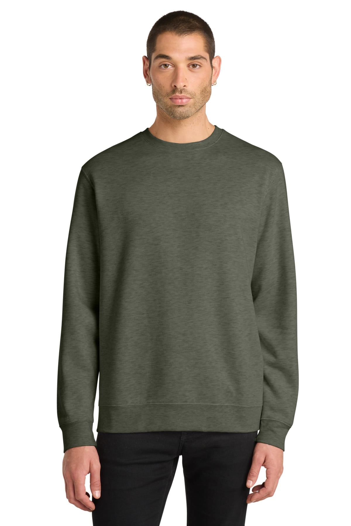 District DT6104 XS / Heathered Olive District DT6104 V.I.T. Fleece Crewneck Sweatshirt