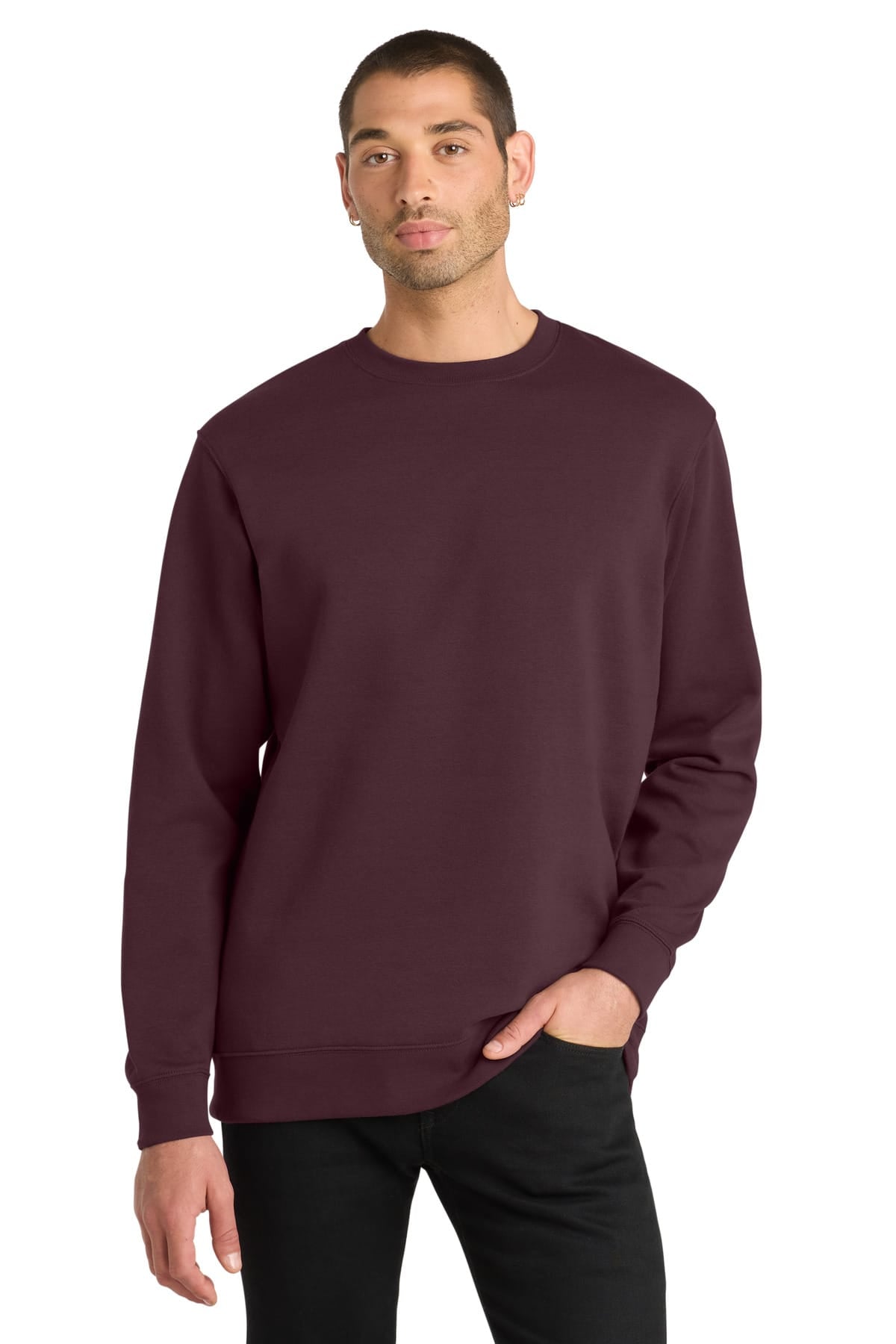 District DT6104 XS / Plum District DT6104 V.I.T. Fleece Crewneck Sweatshirt