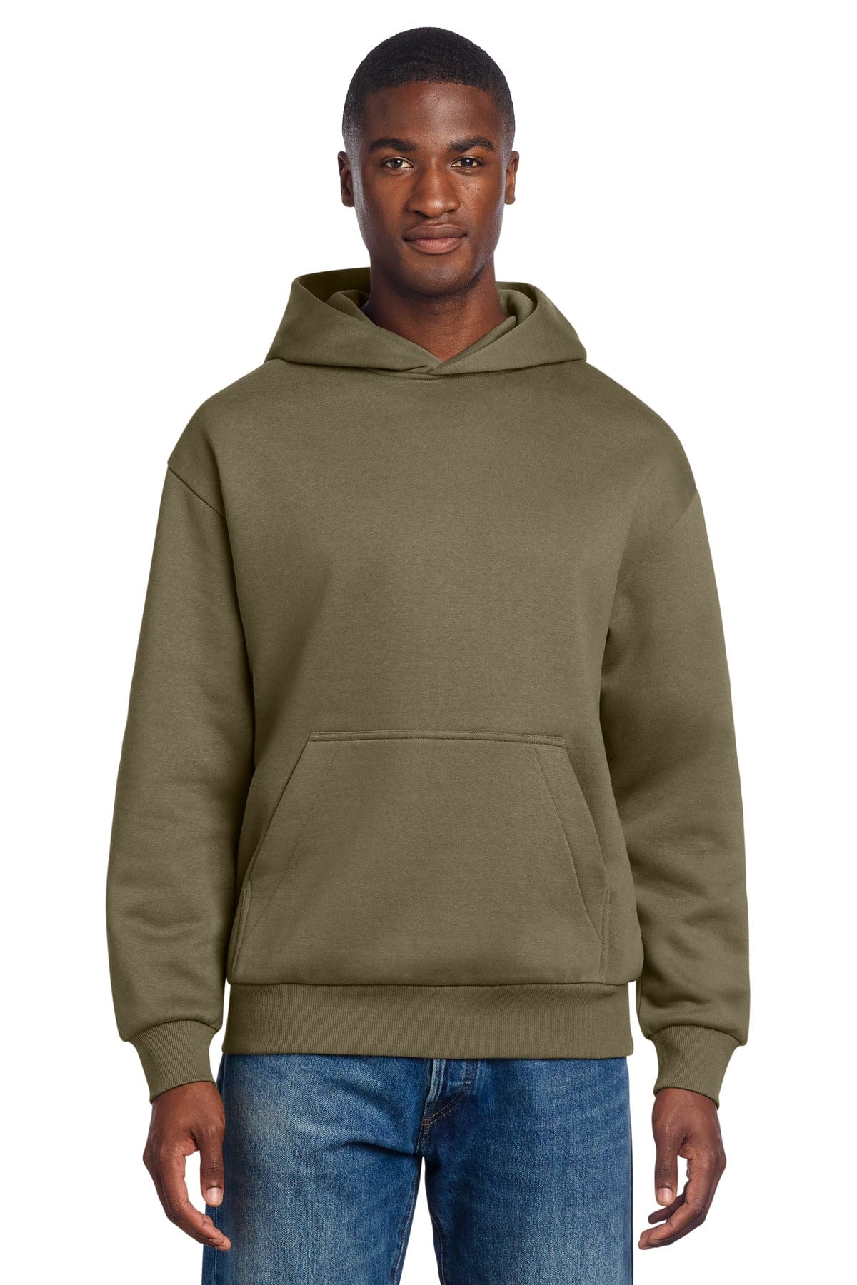 District DT6150 Heavyweight Fleece Hoodie in Coyote Brown