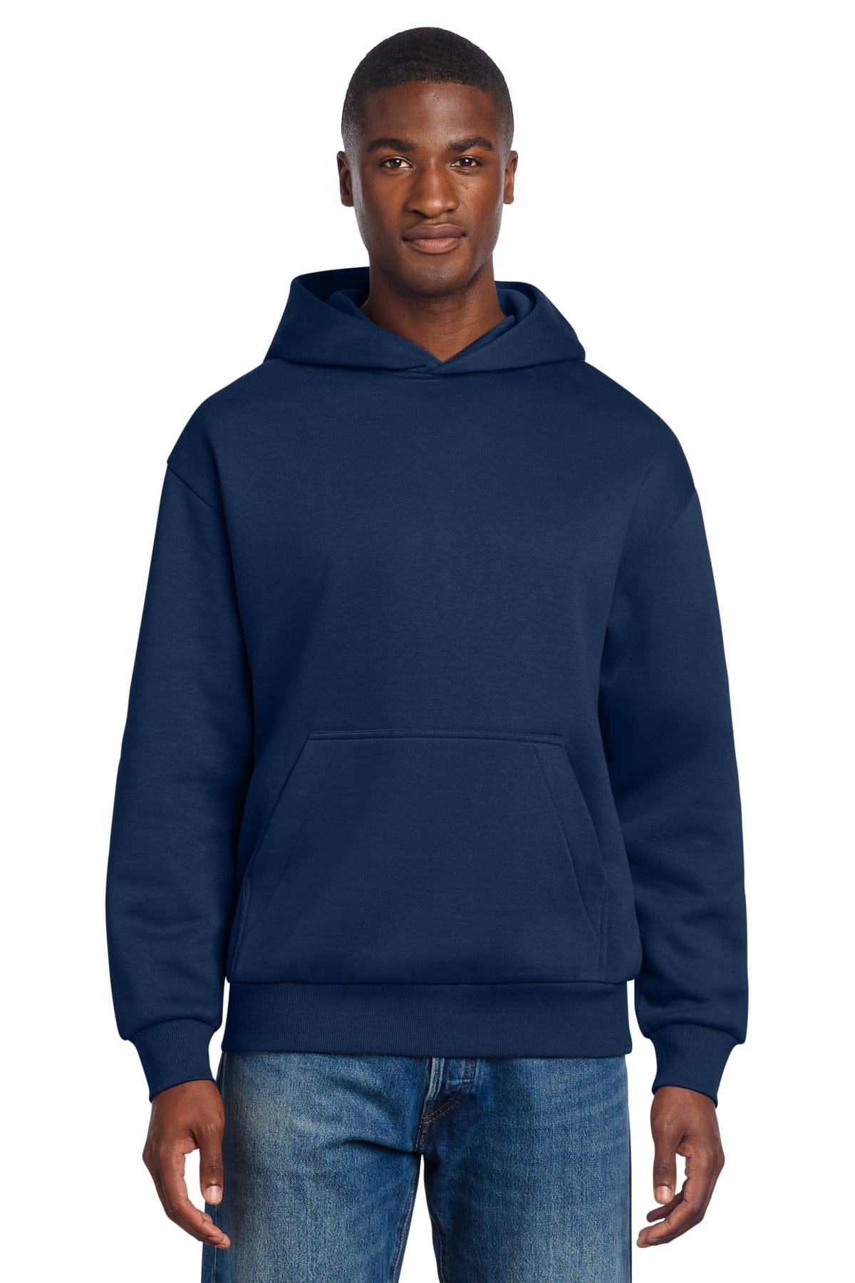 District DT6150 Heavyweight Fleece Hoodie in Dark Royal