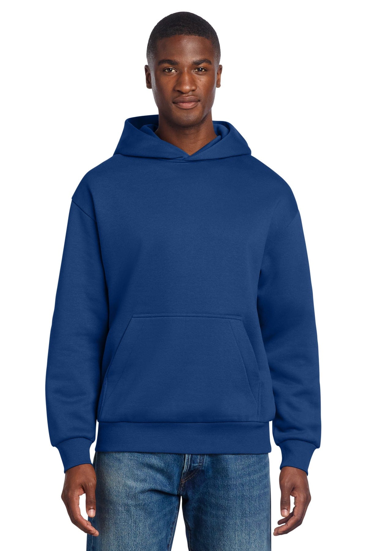 District DT6150 Heavyweight Fleece Hoodie in Deep Royal