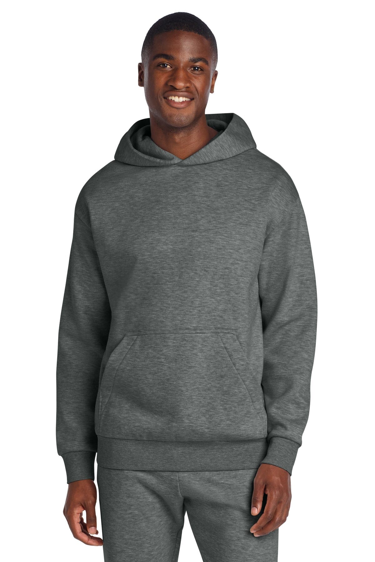 District DT6150 Heavyweight Fleece Hoodie in Grey Frost