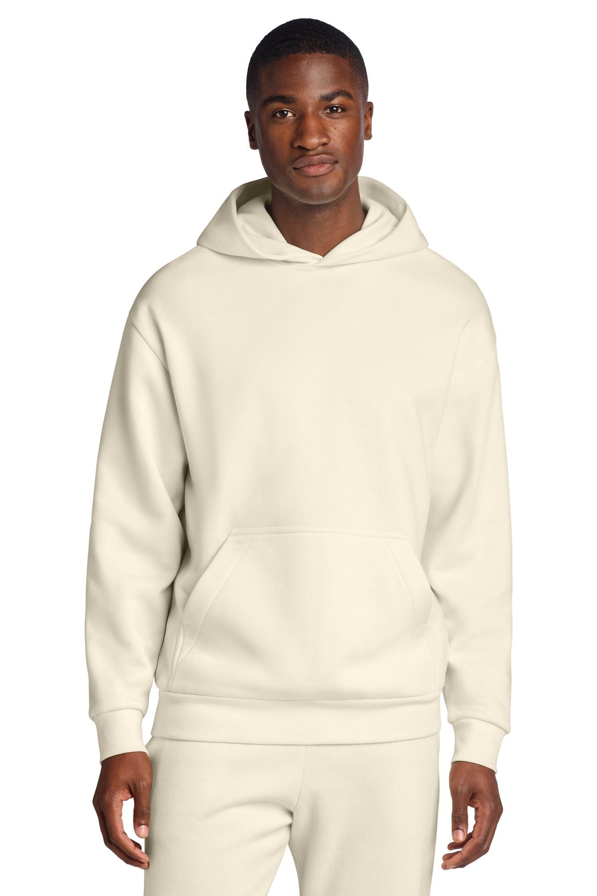 District DT6150 Heavyweight Fleece Hoodie in Griege