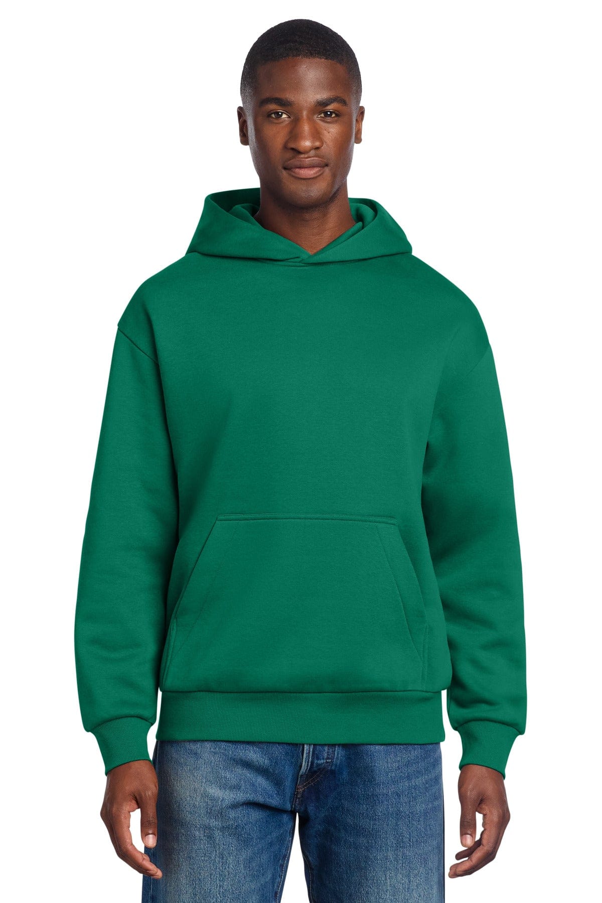 District DT6150 Heavyweight Fleece Hoodie in Jewel Green