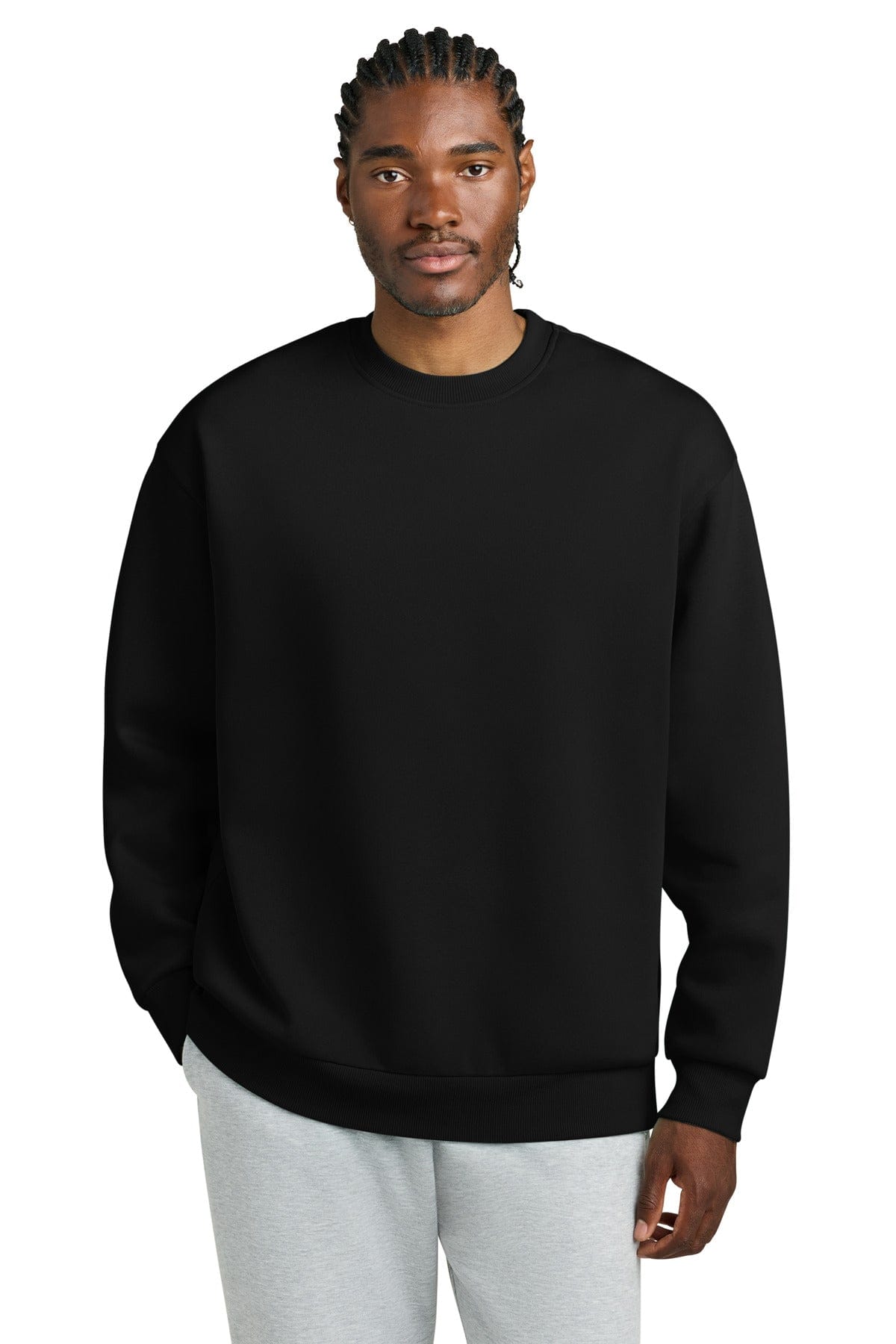 District DT6154 Heavyweight Fleece Crew in Black