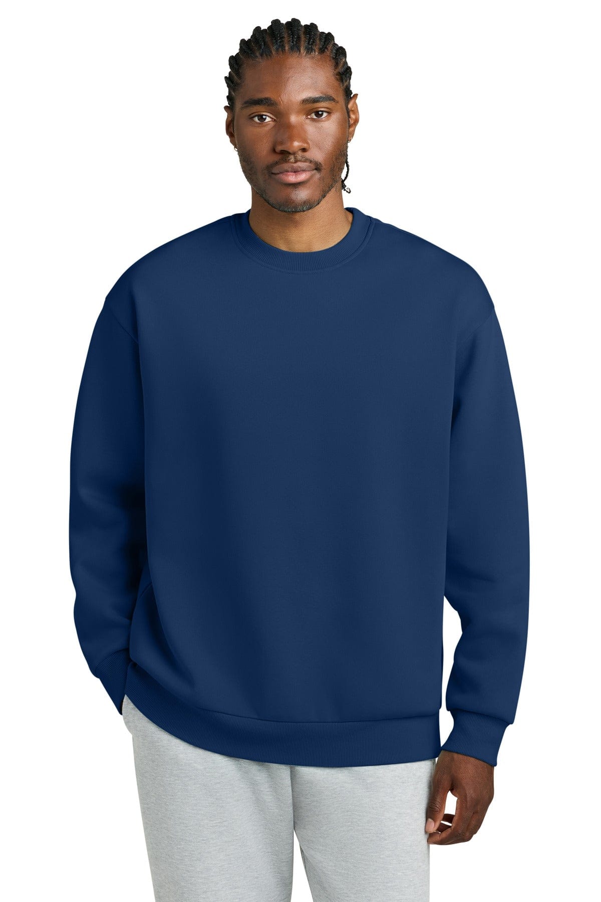 District DT6154 Heavyweight Fleece Crew in Dark Royal