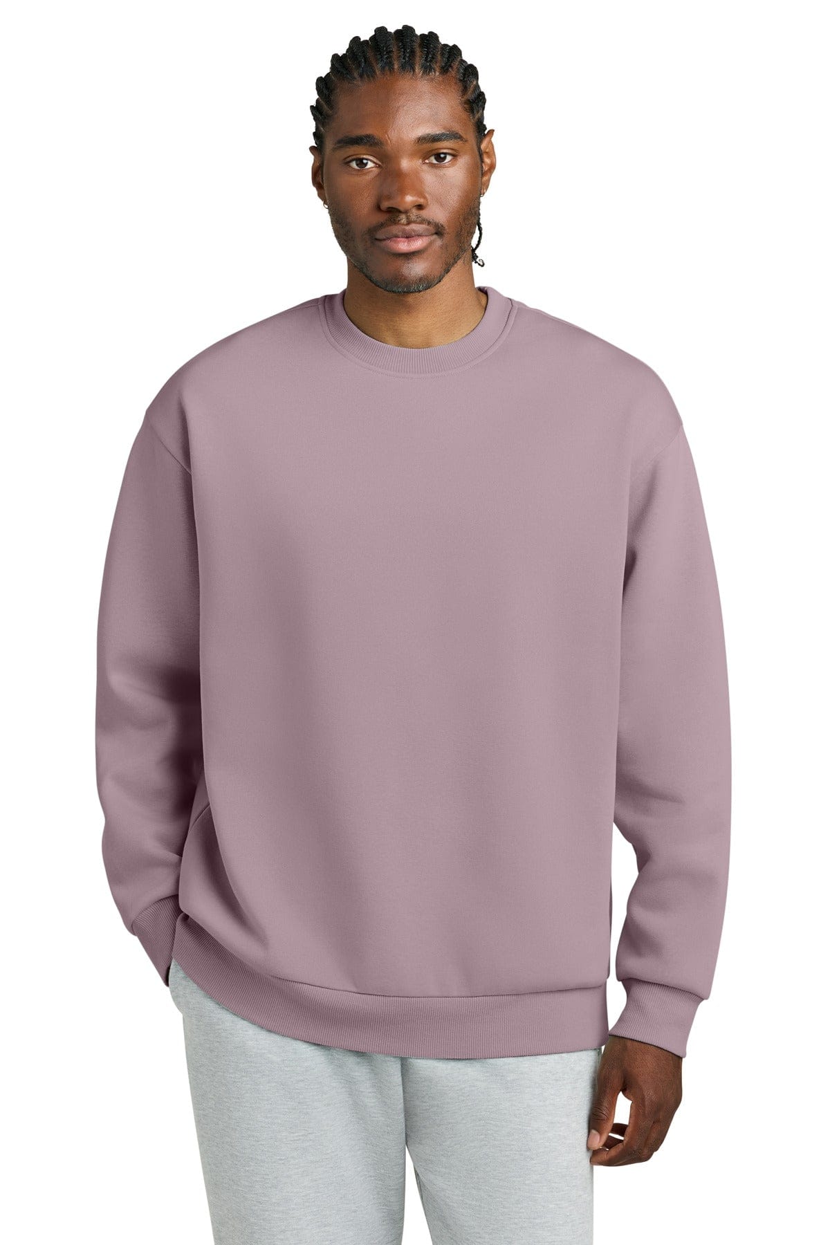 District DT6154 Heavyweight Fleece Crew in Smoky Amethyst