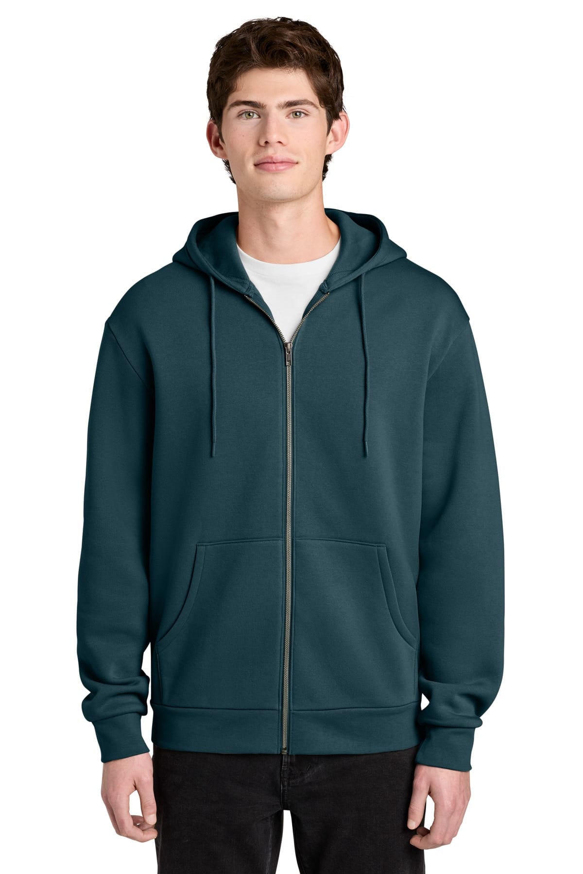 District DT6702 XS / Deep Cyan District MelloFleece Full-Zip Hoodie DT6702