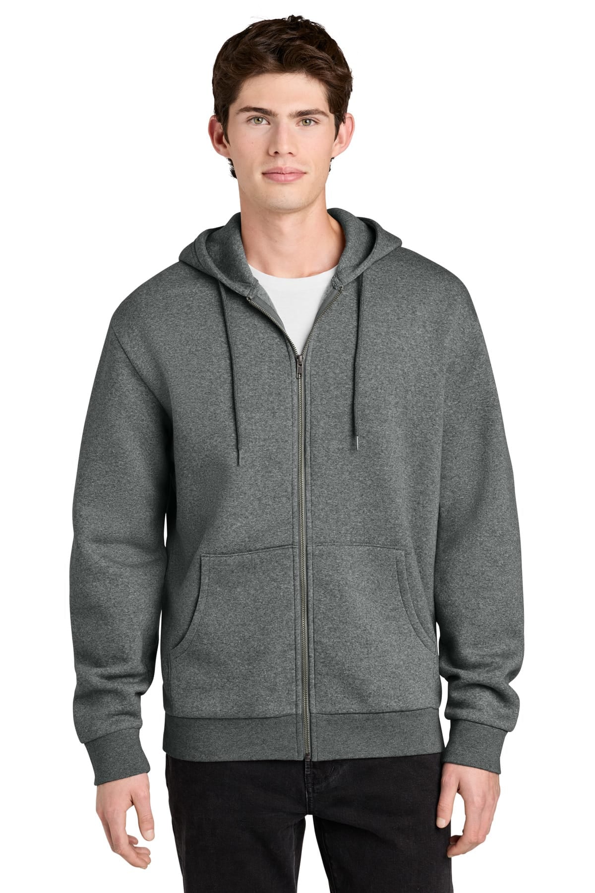 District DT6702 XS / Grey Frost District MelloFleece Full-Zip Hoodie DT6702