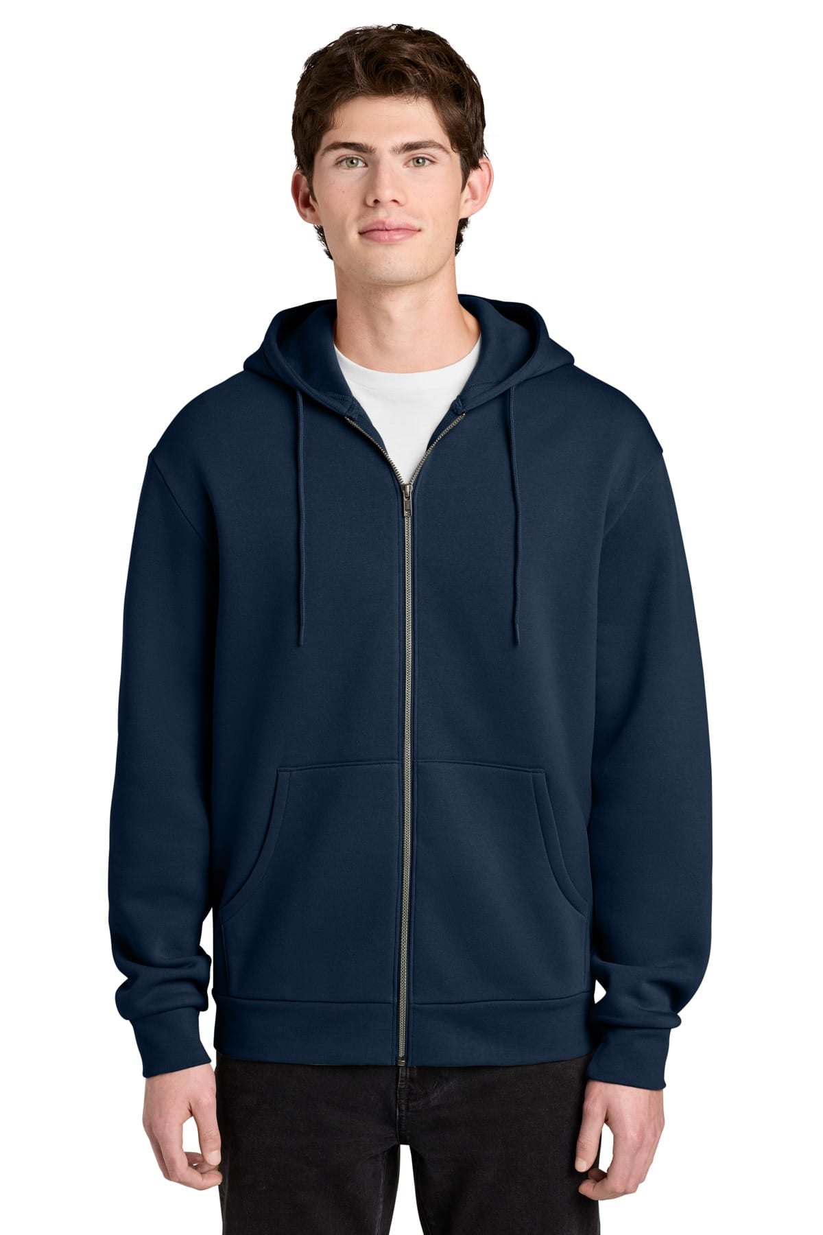 District DT6702 XS / River Blue Navy District MelloFleece Full-Zip Hoodie DT6702