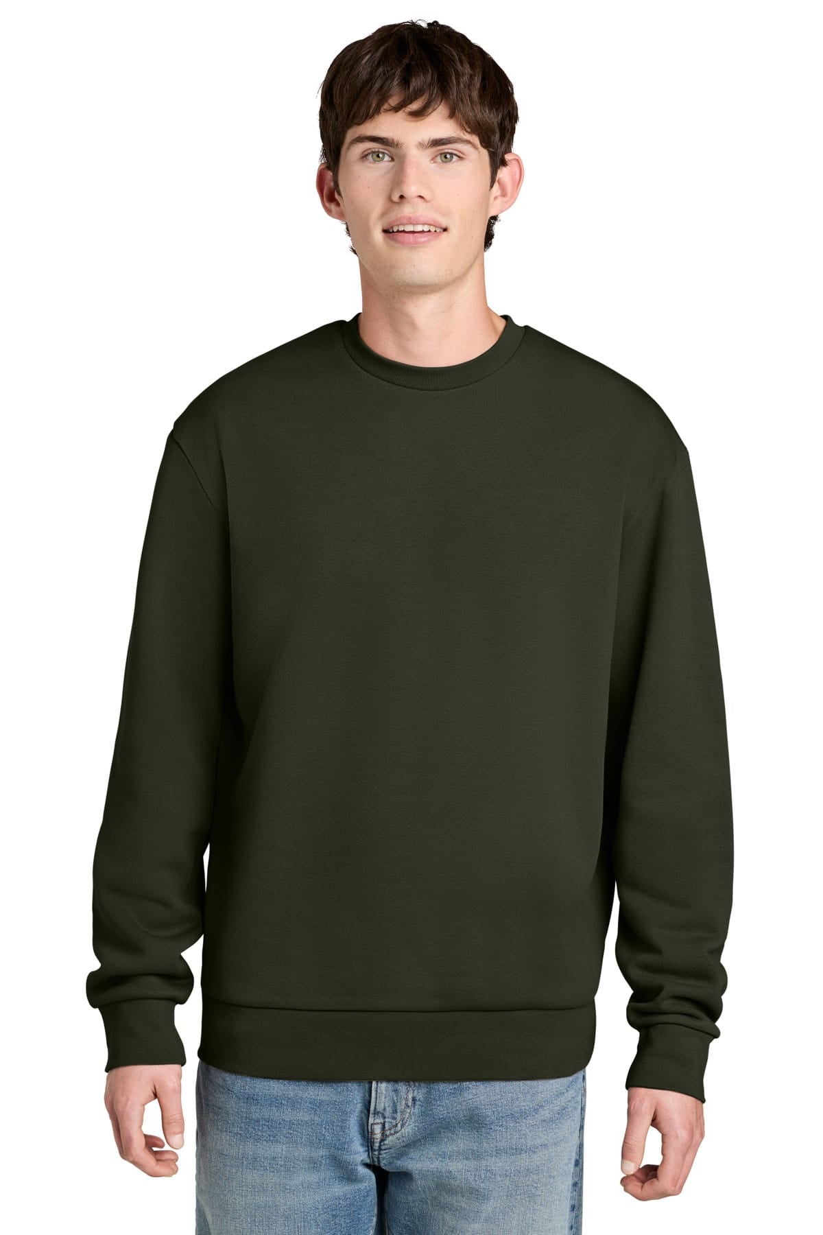 District DT6704 XS / Dark Olive District MelloFleece Crew DT6704
