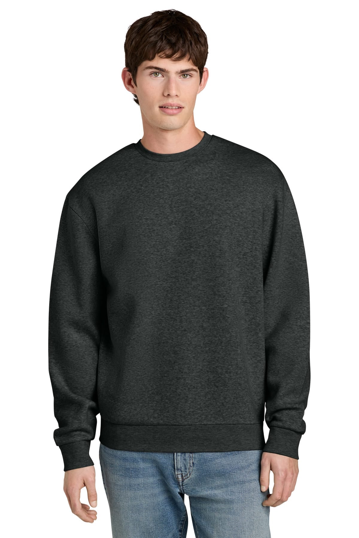District DT6704 XS / Heathered Charcoal District MelloFleece Crew DT6704