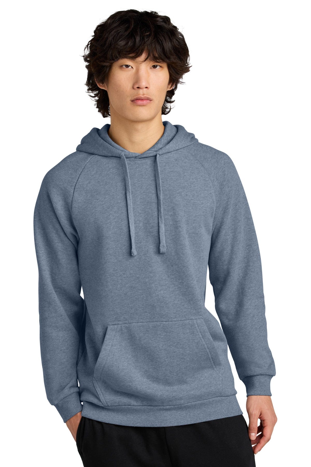 District DT7800 Cloud Fleece Hoodie in Flint Blue Heather