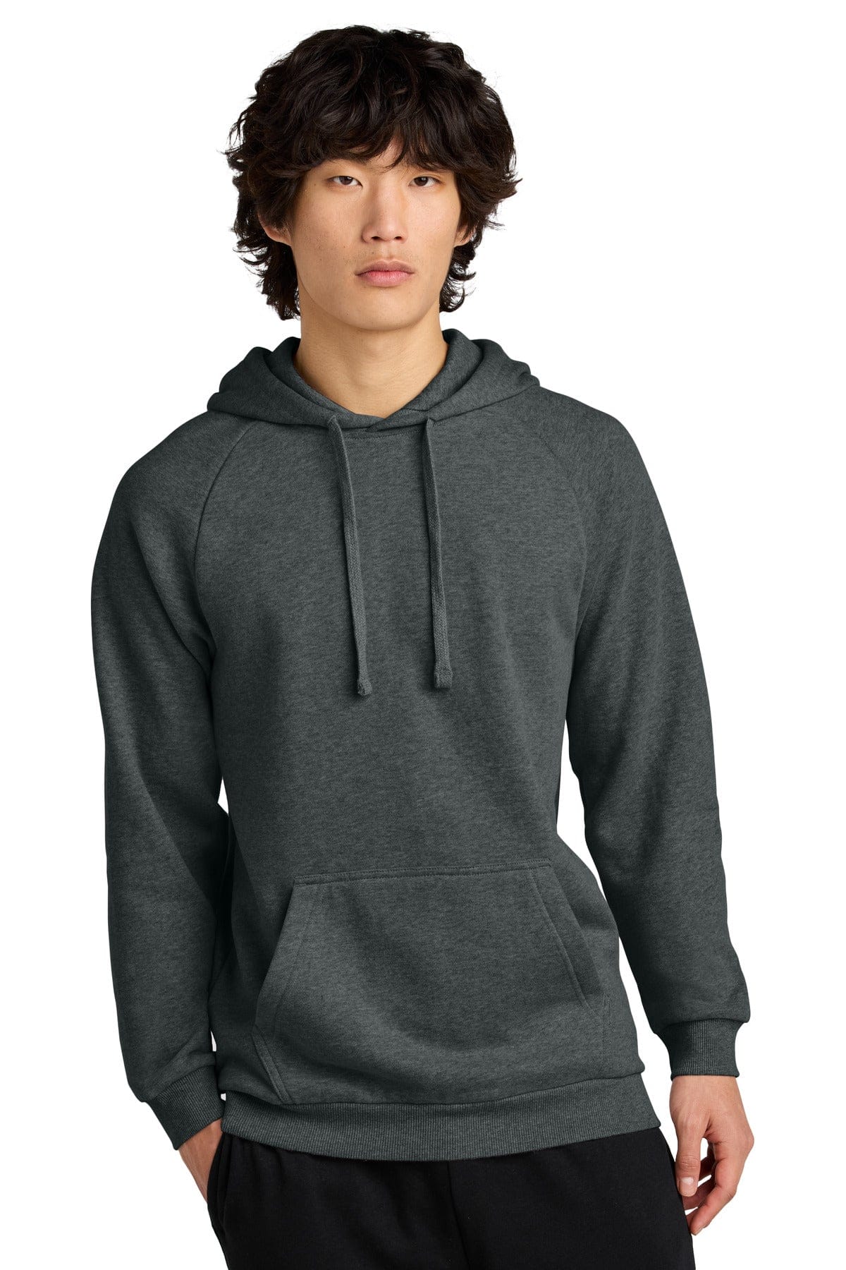 District DT7800 Cloud Fleece Hoodie in Heathered Charcoal