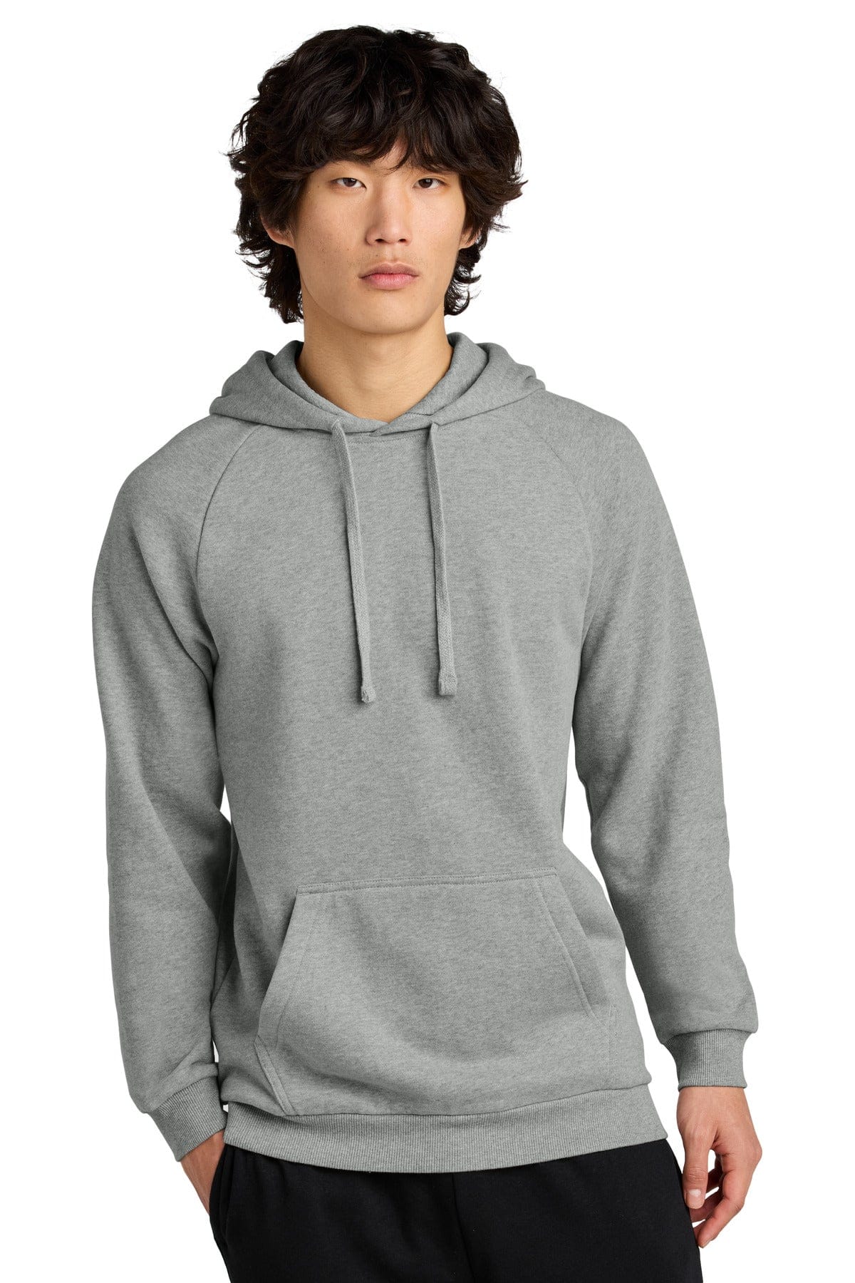 District DT7800 Cloud Fleece Hoodie in Heathered Steel