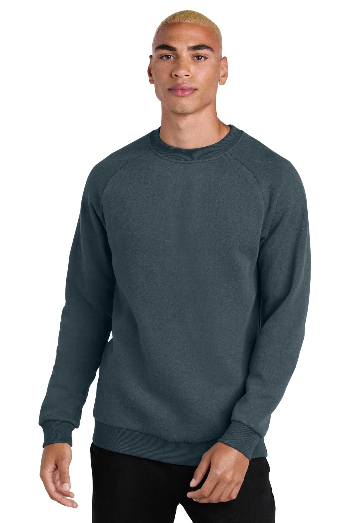 District DT7804 Cloud Fleece Crew in Deep Steel Blue