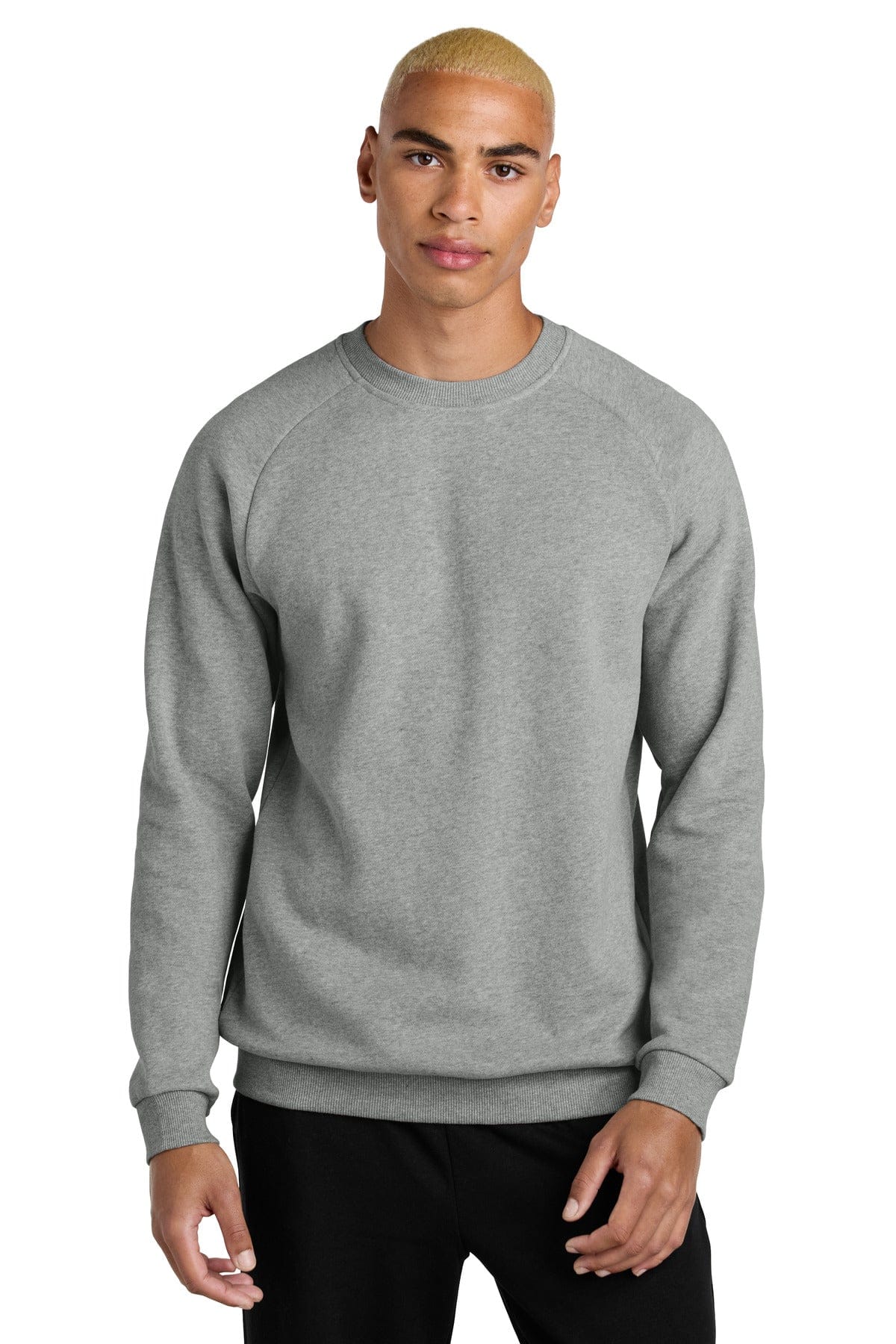 District DT7804 Cloud Fleece Crew in Heathered Steel