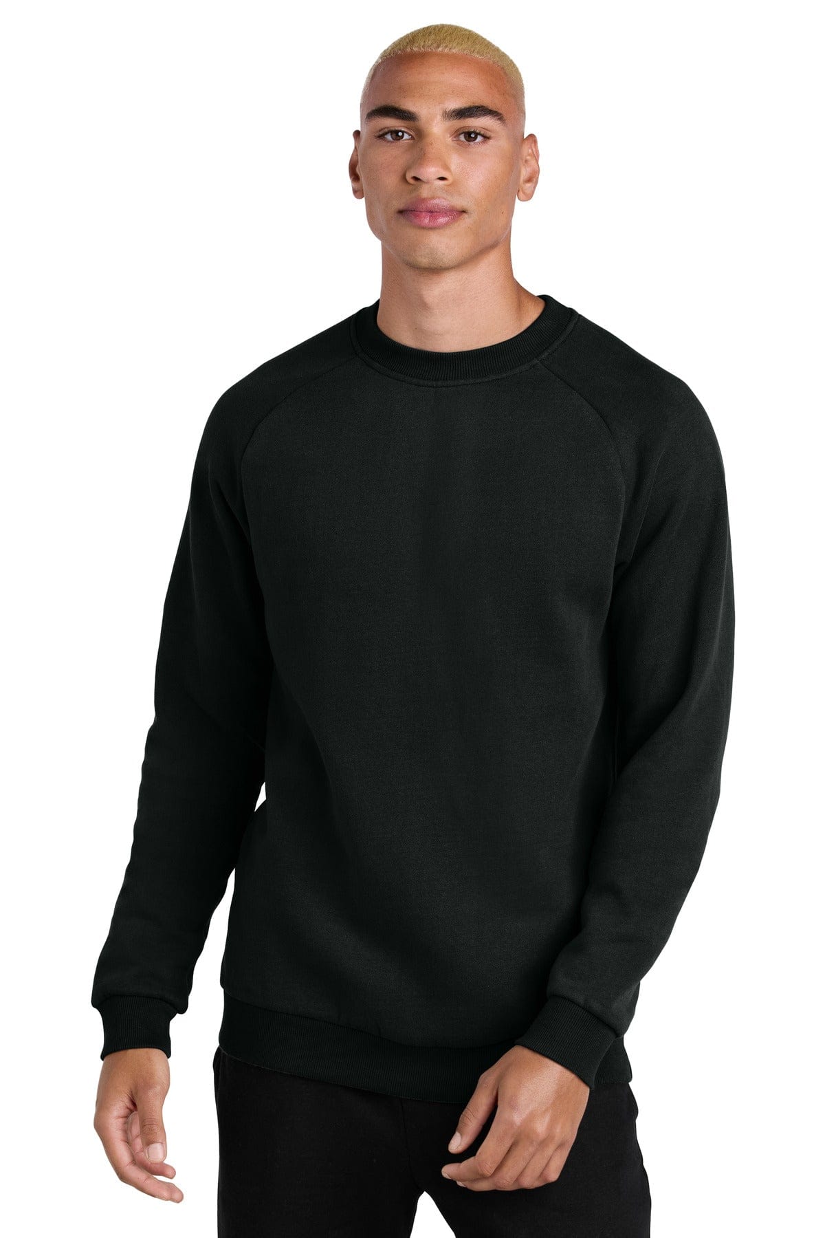 District DT7804 Cloud Fleece Crew in Jet Black