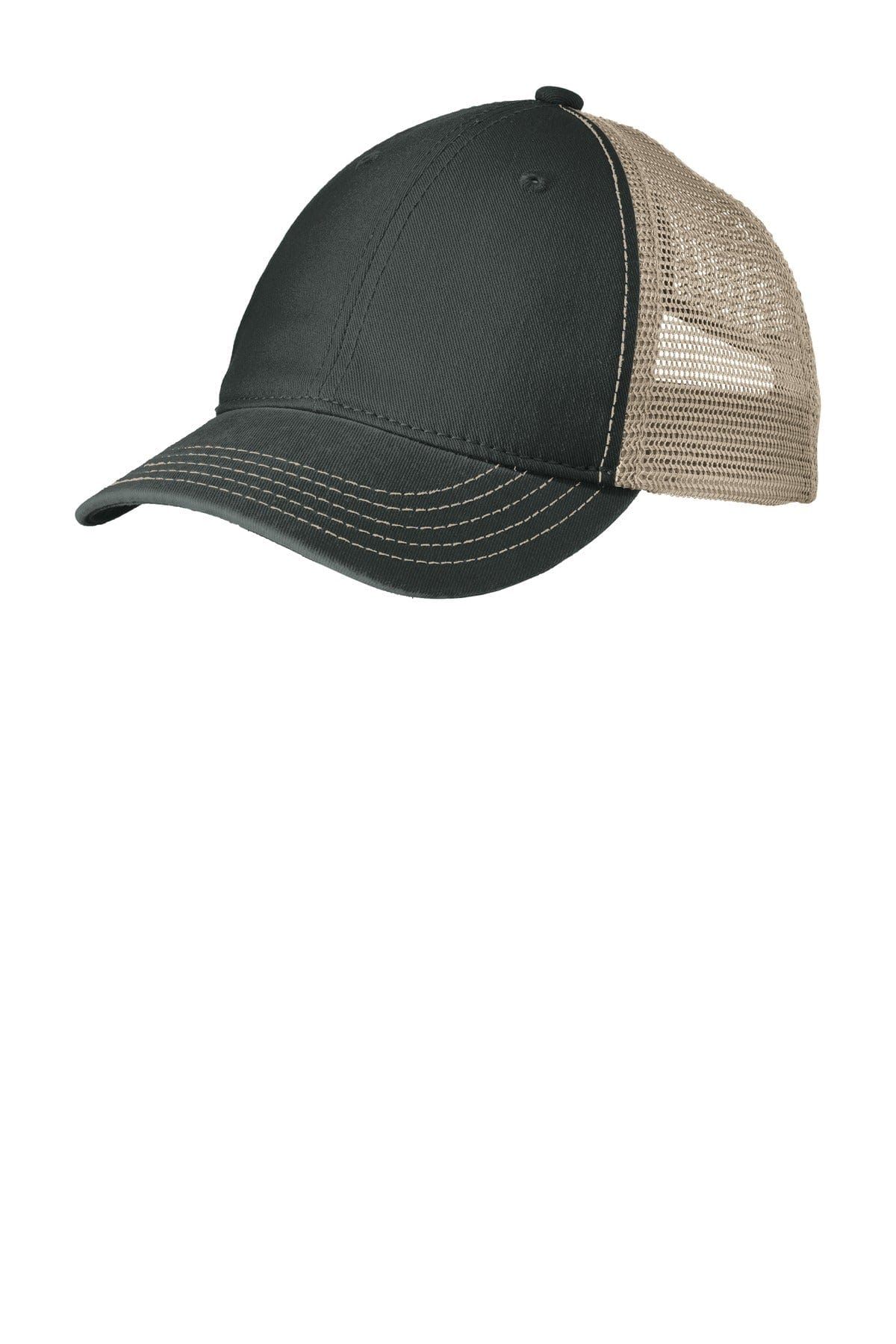 District Headwear OSFA / Black/ Khaki District DT630: Super Soft Mesh Back Cap
