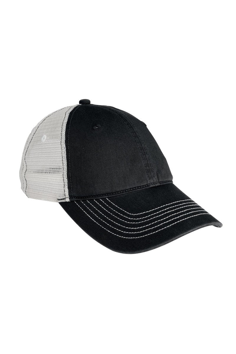 District Headwear OSFA / Black/ White District DT607: Mesh Back Cap