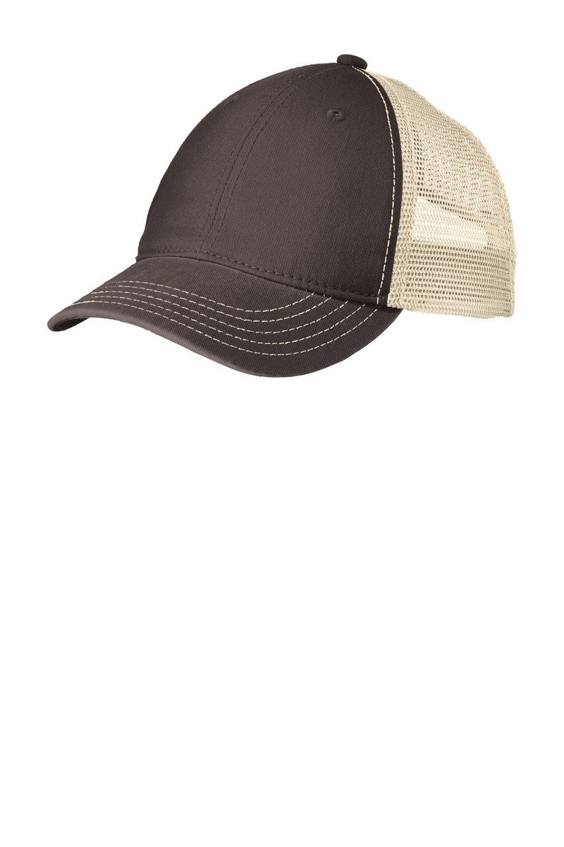 District Headwear OSFA / Chocolate Brown/ Stone District DT630: Super Soft Mesh Back Cap