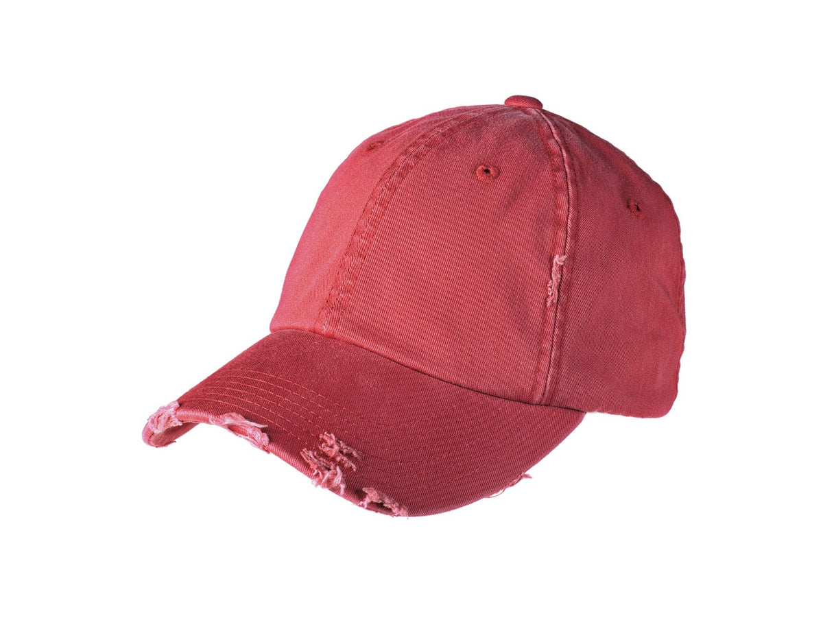 District Headwear OSFA / Dashing Red District DT600: Distressed Cap