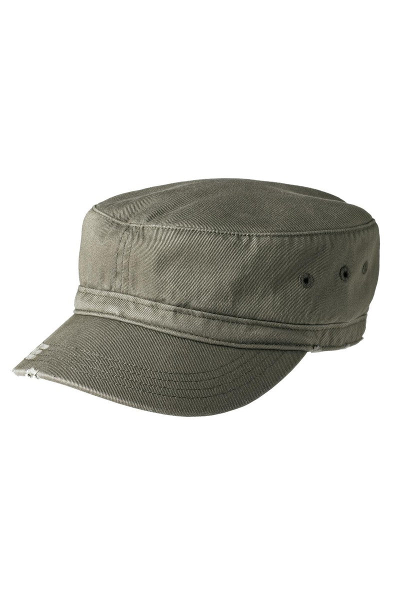 District Headwear OSFA / Olive District® Distressed Military Hat.  DT605