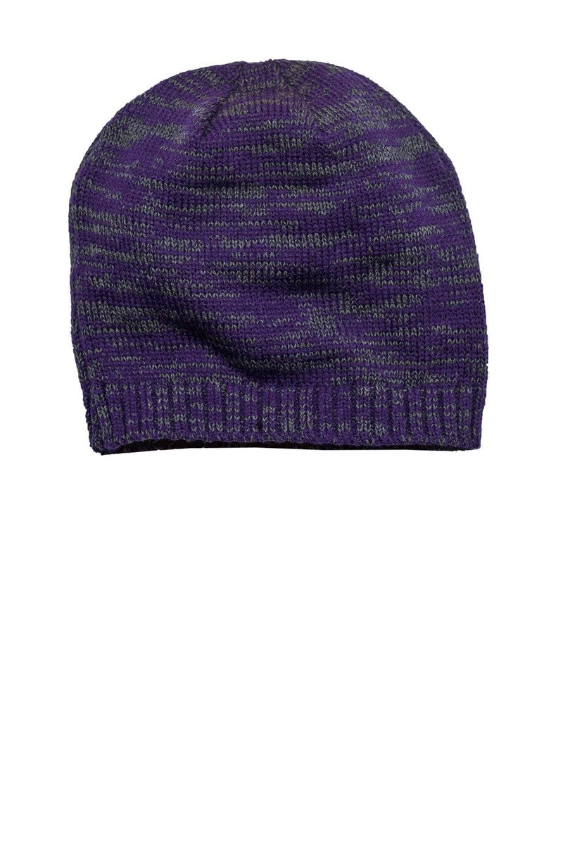 District Headwear OSFA / Purple/ Charcoal District DT620: Beanie Hat
