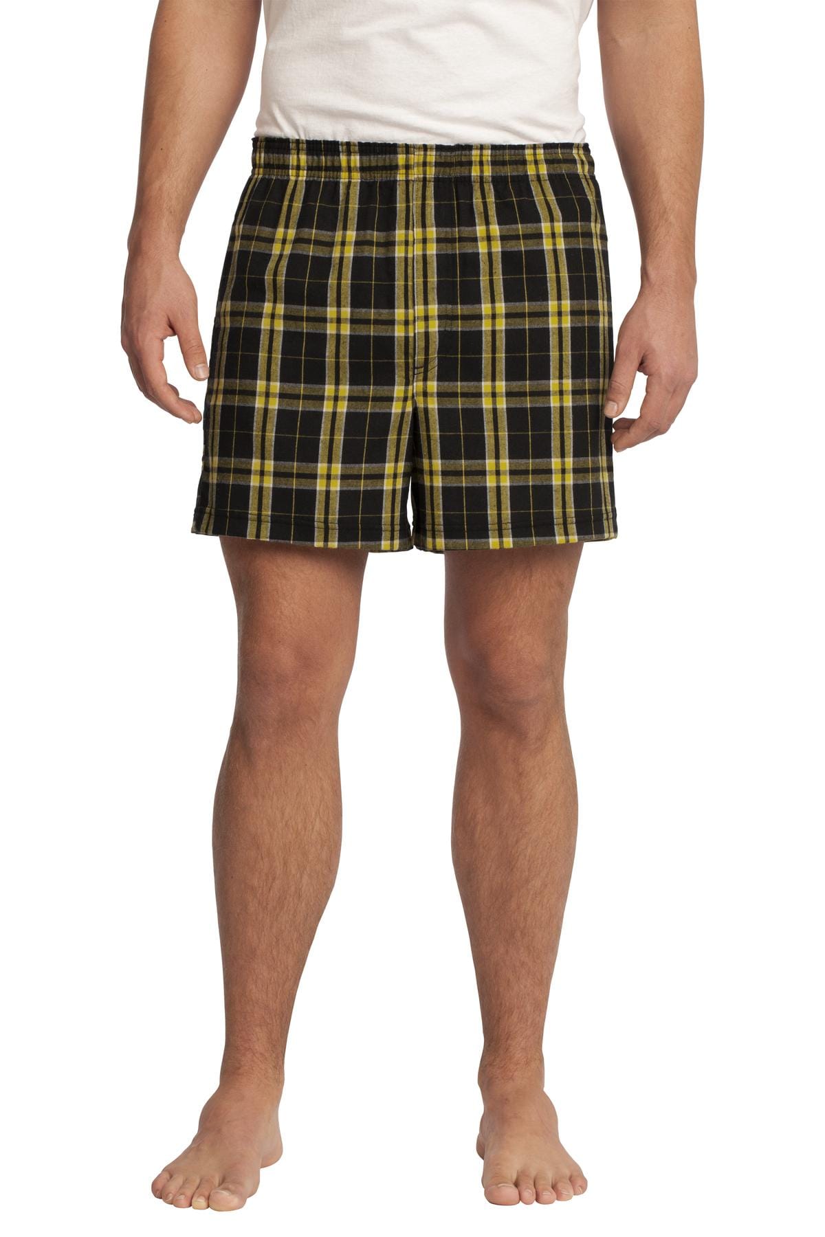 District Juniors & Young Men S / Gold DISCONTINUED  District ®  - Young Mens Flannel Plaid Boxer. DT1801