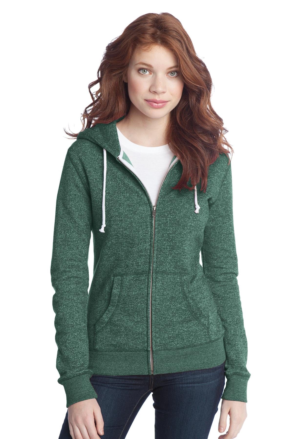 District Juniors & Young Men XS / Marled Evergreen DISCONTINUED  District ®  - Juniors Marled Fleece Full-Zip Hoodie DT292