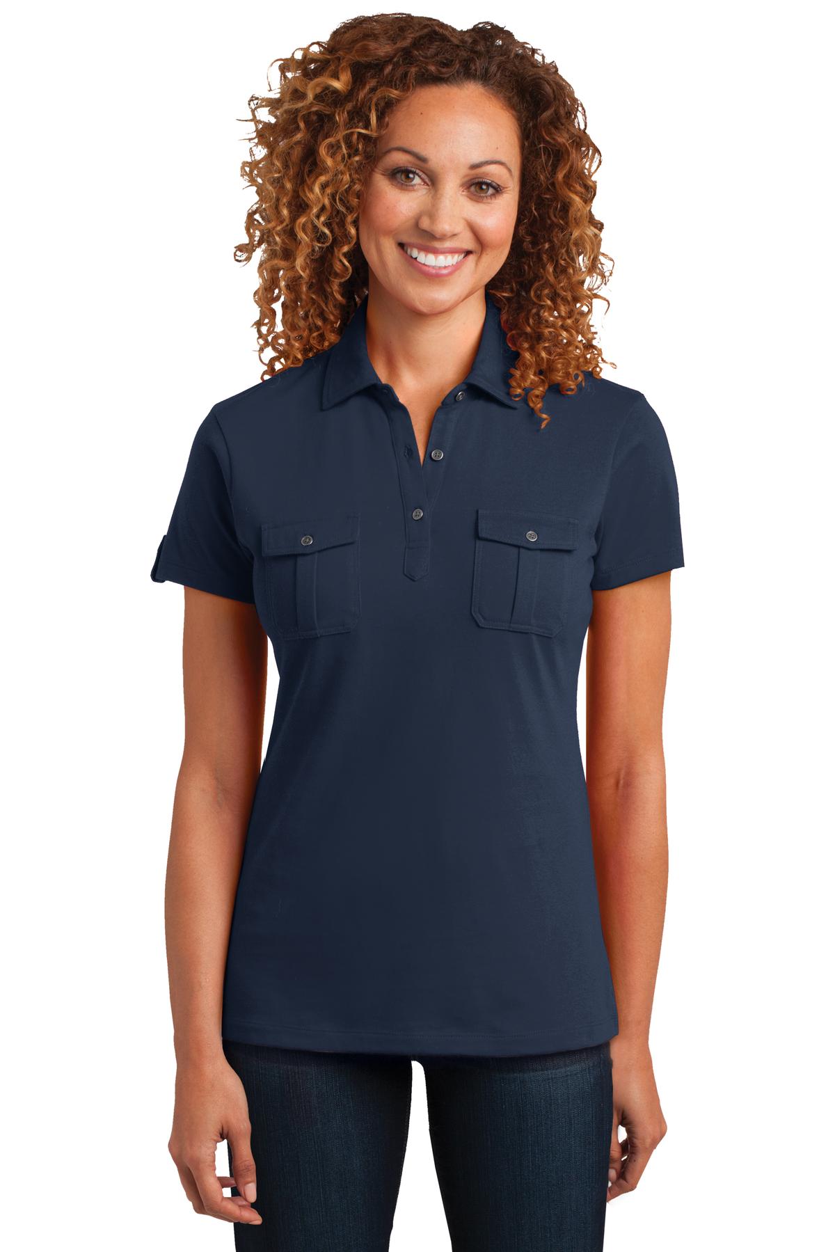 District Ladies DISCONTINUED  District Made ®  Ladies Double Pocket Polo. DM433