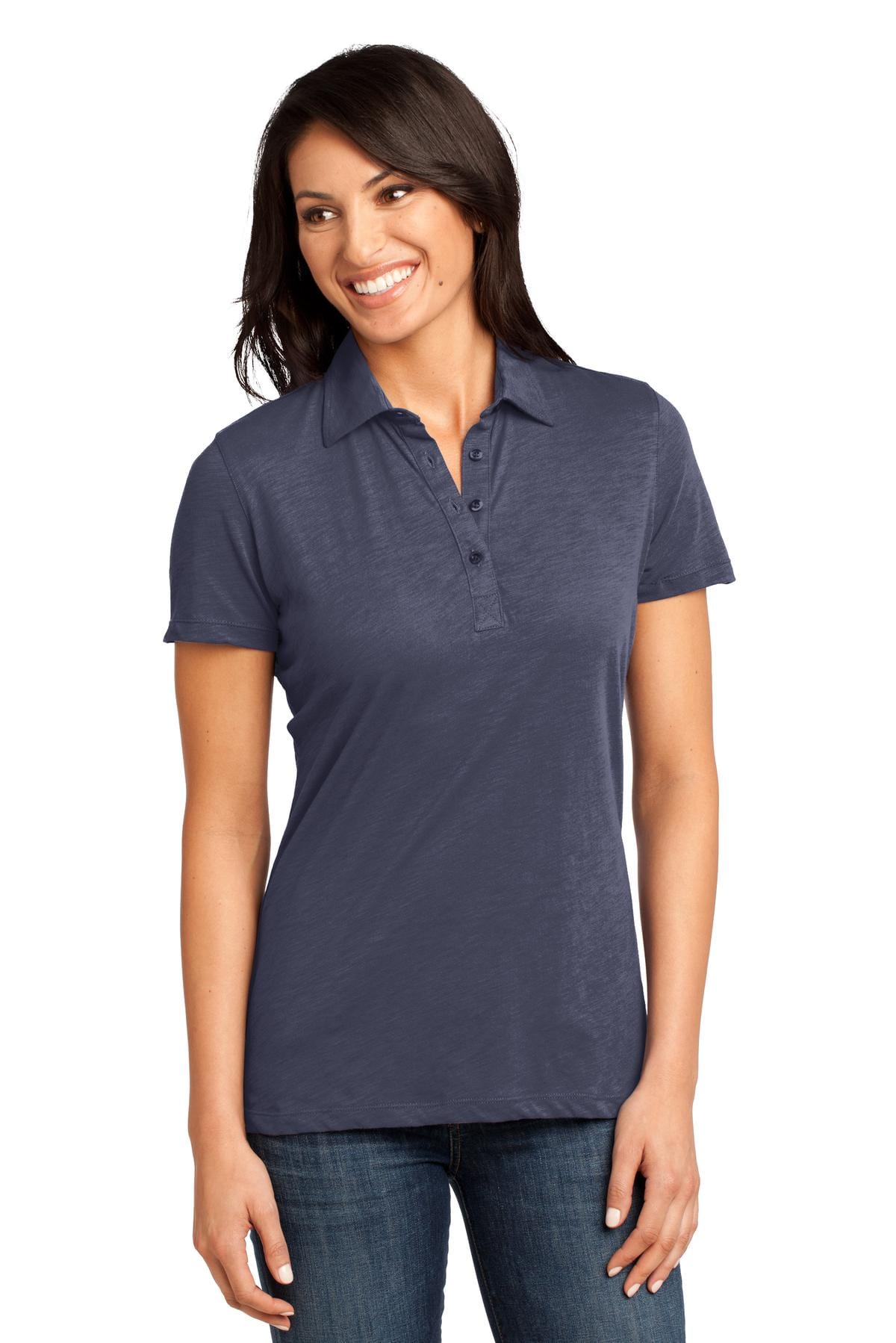 District Ladies DISCONTINUED  District Made ®  - Ladies Slub Polo. DM450