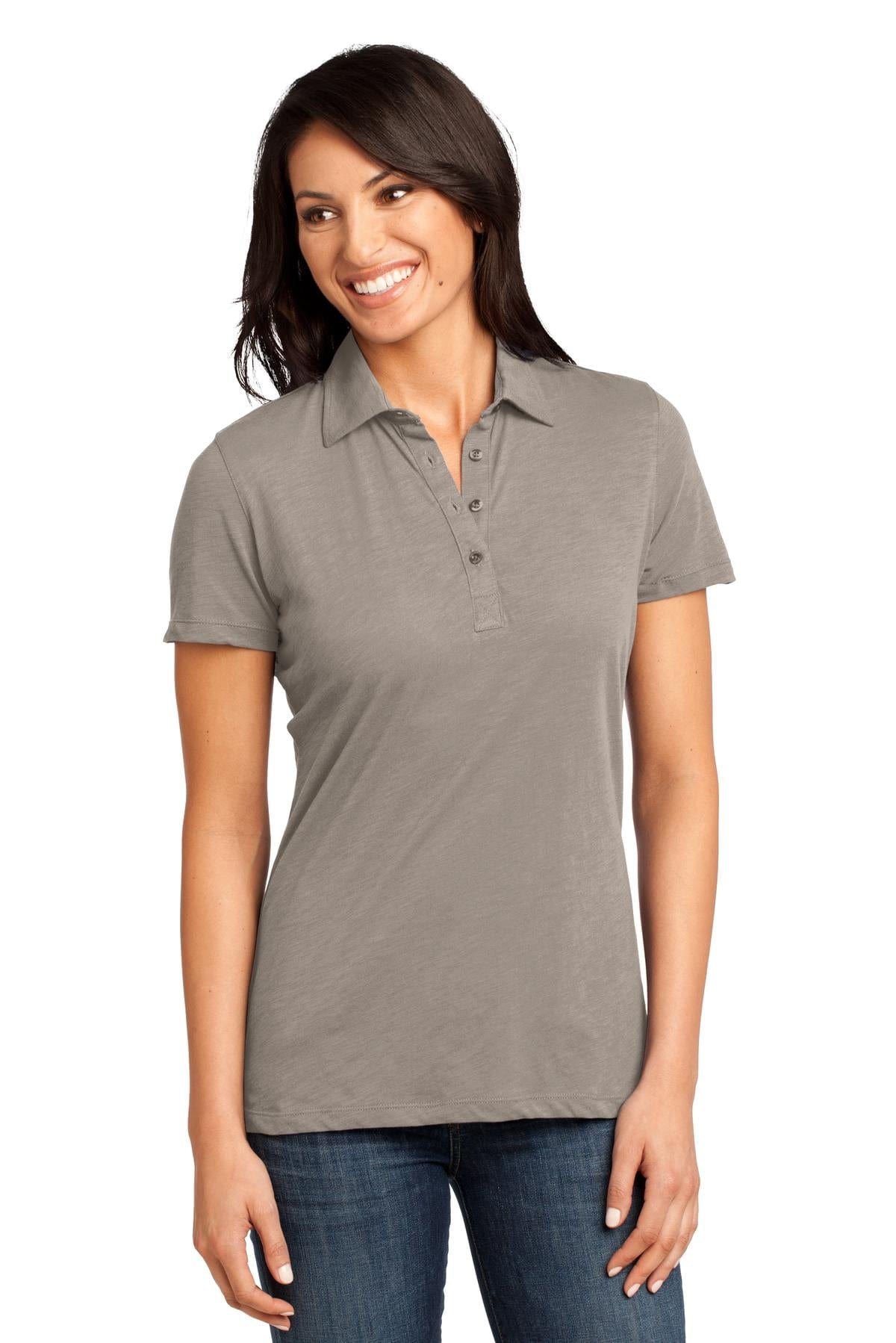 District Ladies DISCONTINUED  District Made ®  - Ladies Slub Polo. DM450