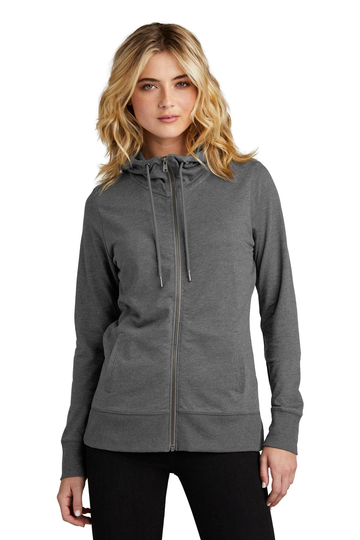 District Ladies District DT673: Women's Featherweight French Terry Full-Zip Hoodie