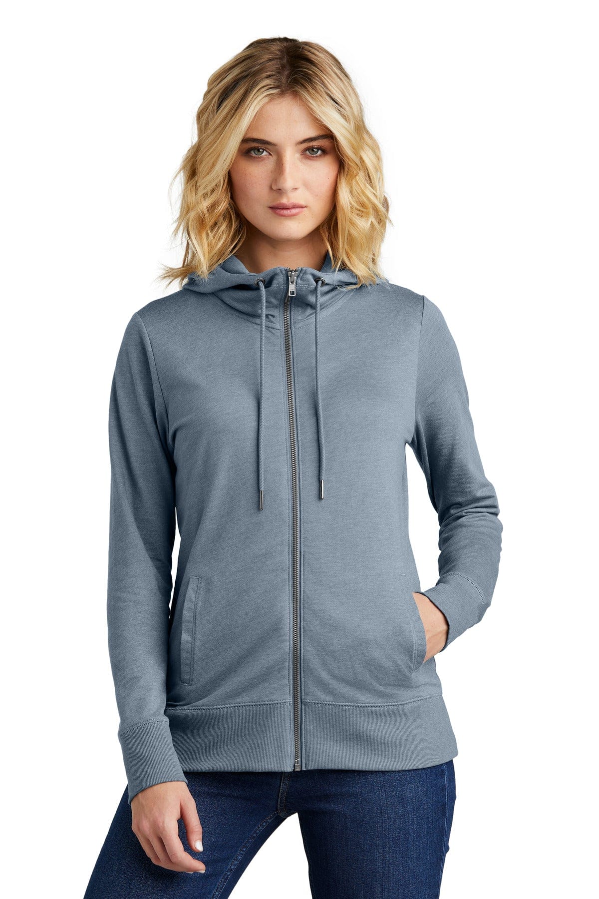 District Ladies District DT673: Women's Featherweight French Terry Full-Zip Hoodie