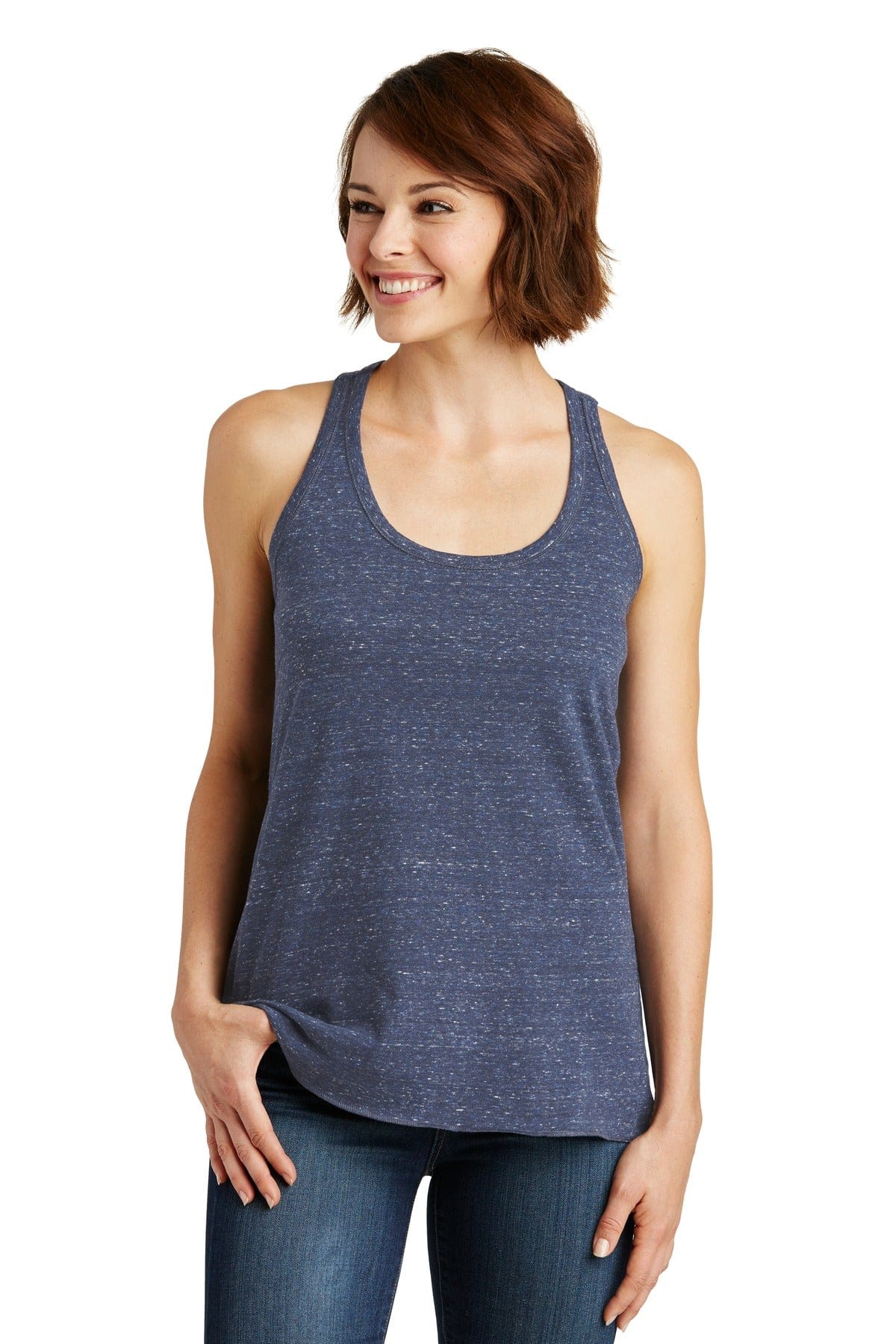 District Ladies XS / Navy/ Royal Cosmic DISCONTINUED  District  ®  Women's Cosmic Twist Back Tank. DM466