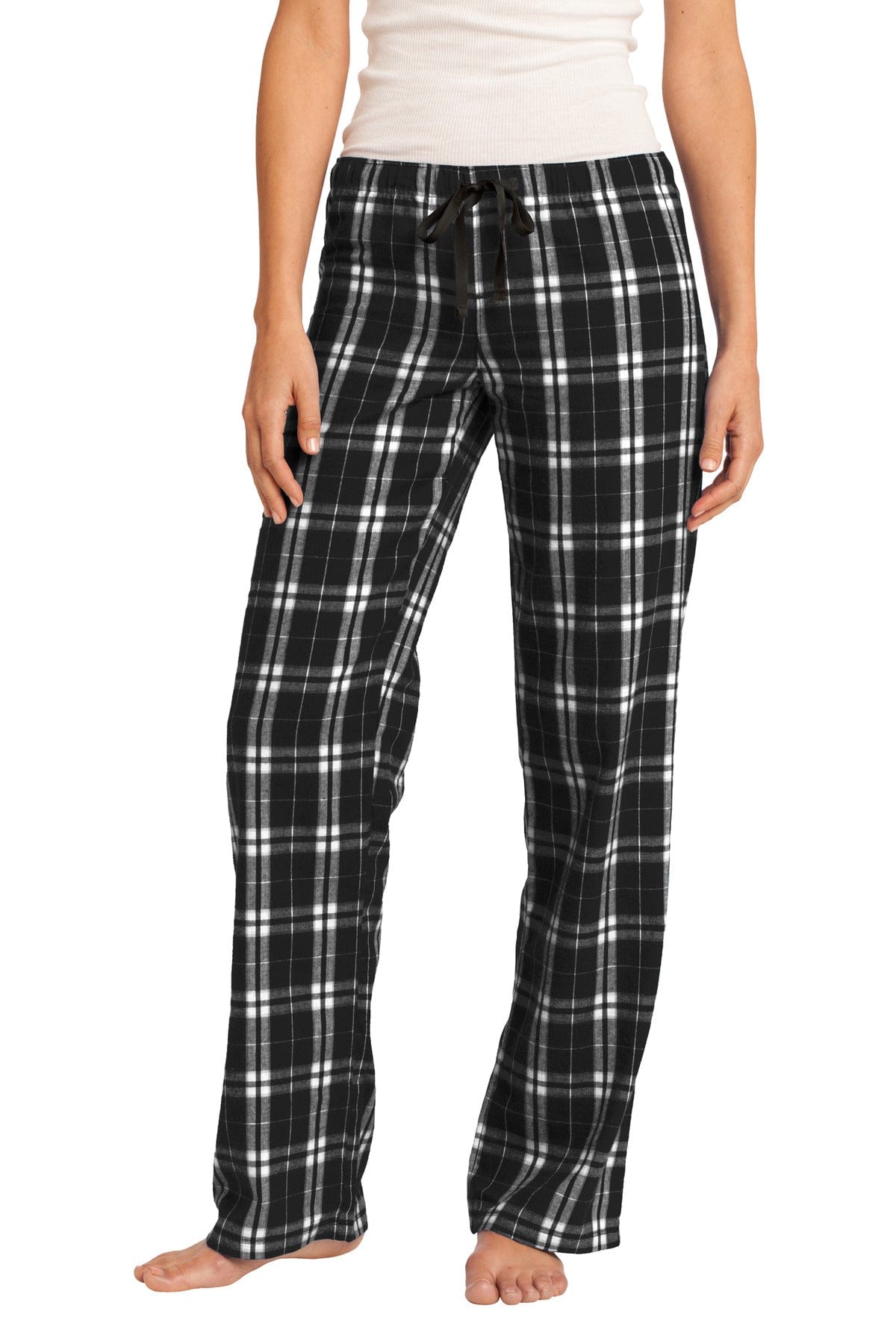 District Pants XS / Black District DT2800: Women's Flannel Plaid Pant